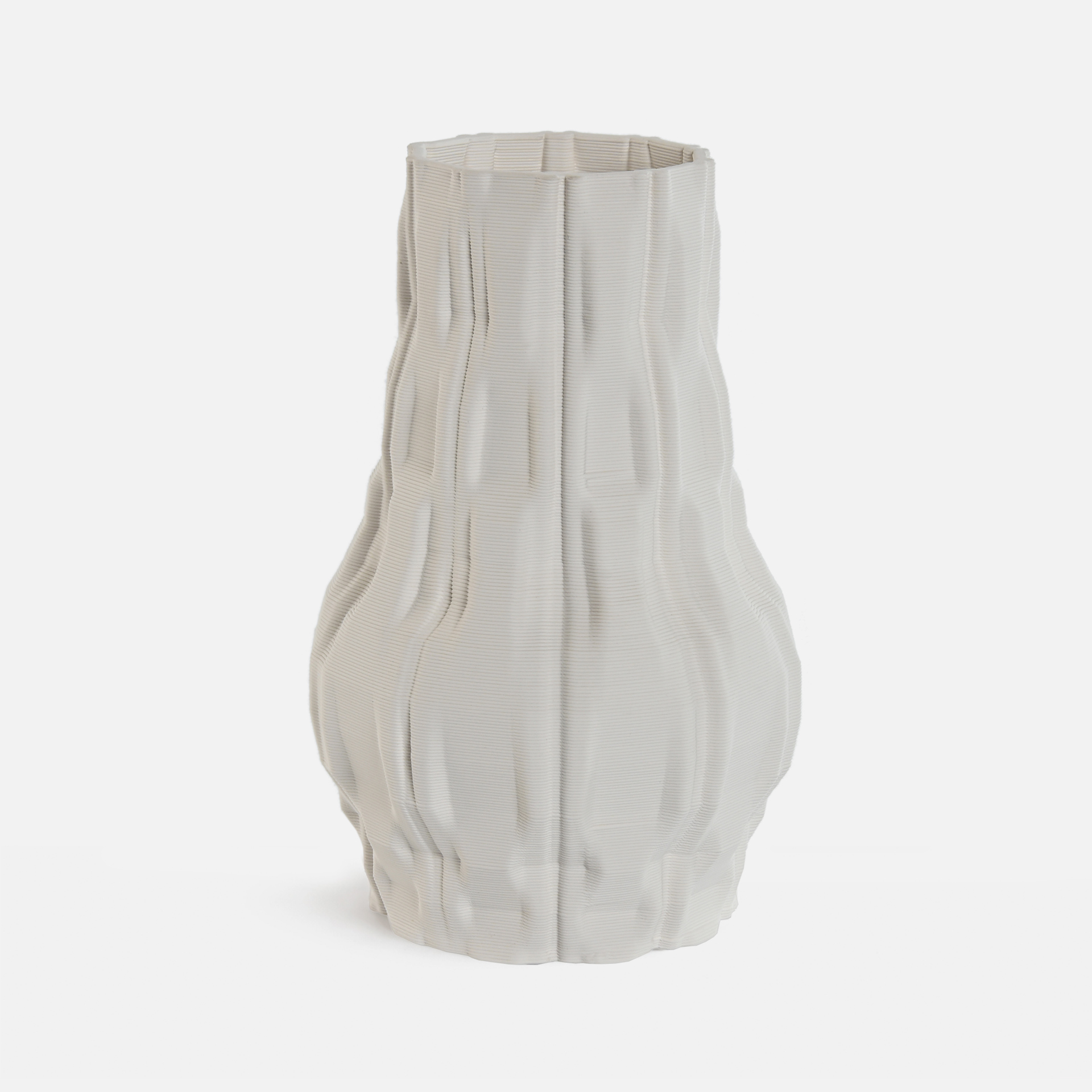 Jarra 839 branca em cerâmica 3D 24 cm