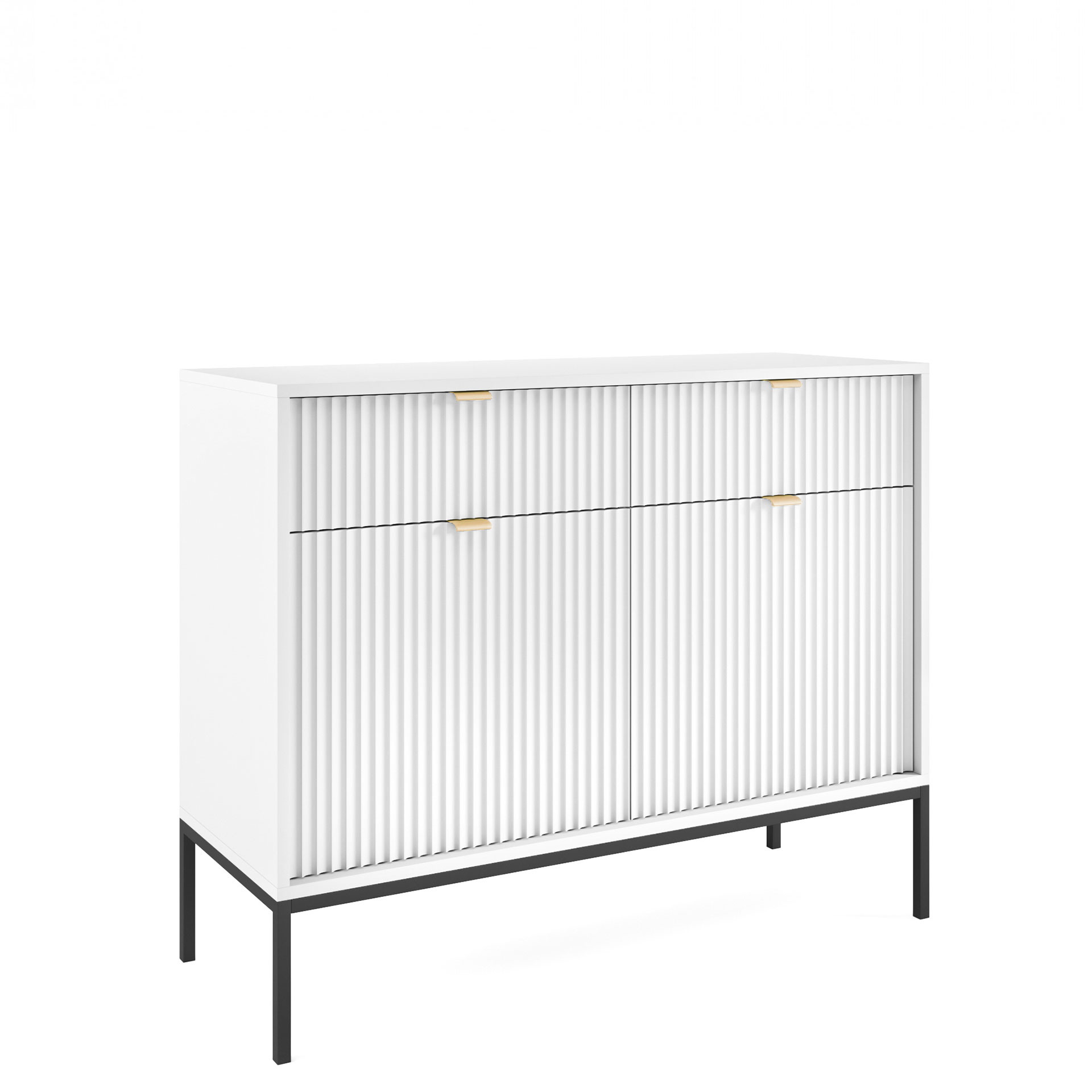 Aparador 2 Portas com Gavetas de Madeira Virgo Branco