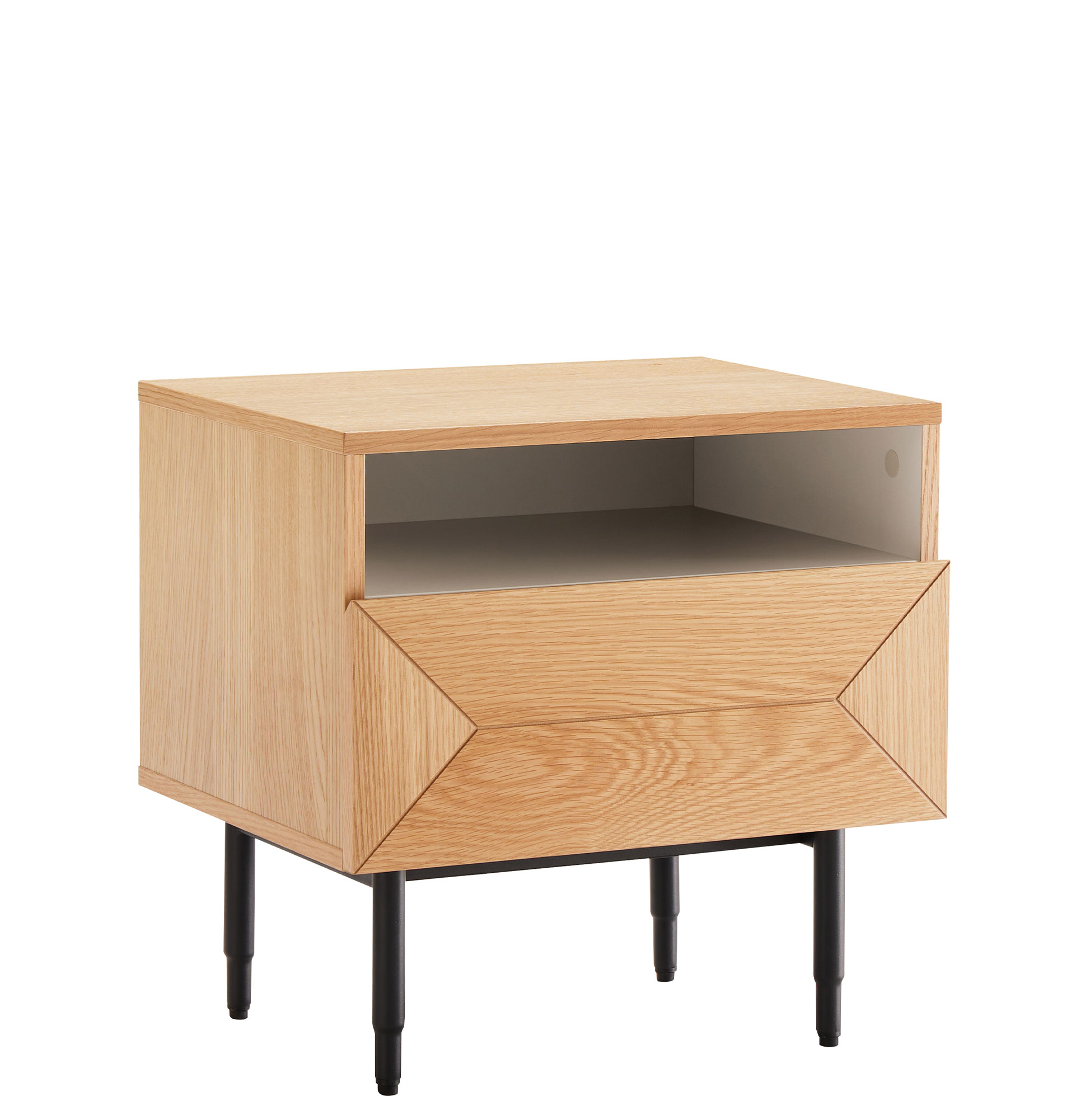 Mesa de Cabeceira de Madeira com Gaveta Scutum Castanha