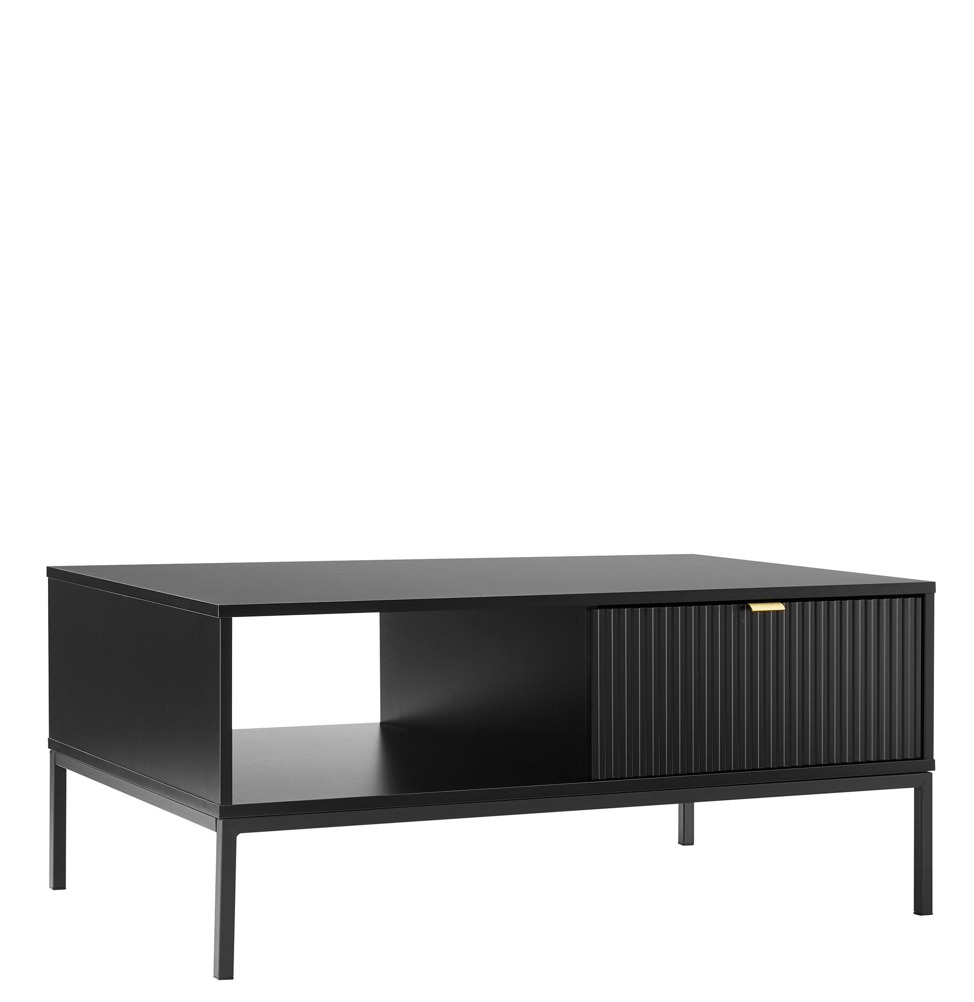 Mesa de Centro de Madeira com Gaveta Virgo Preto