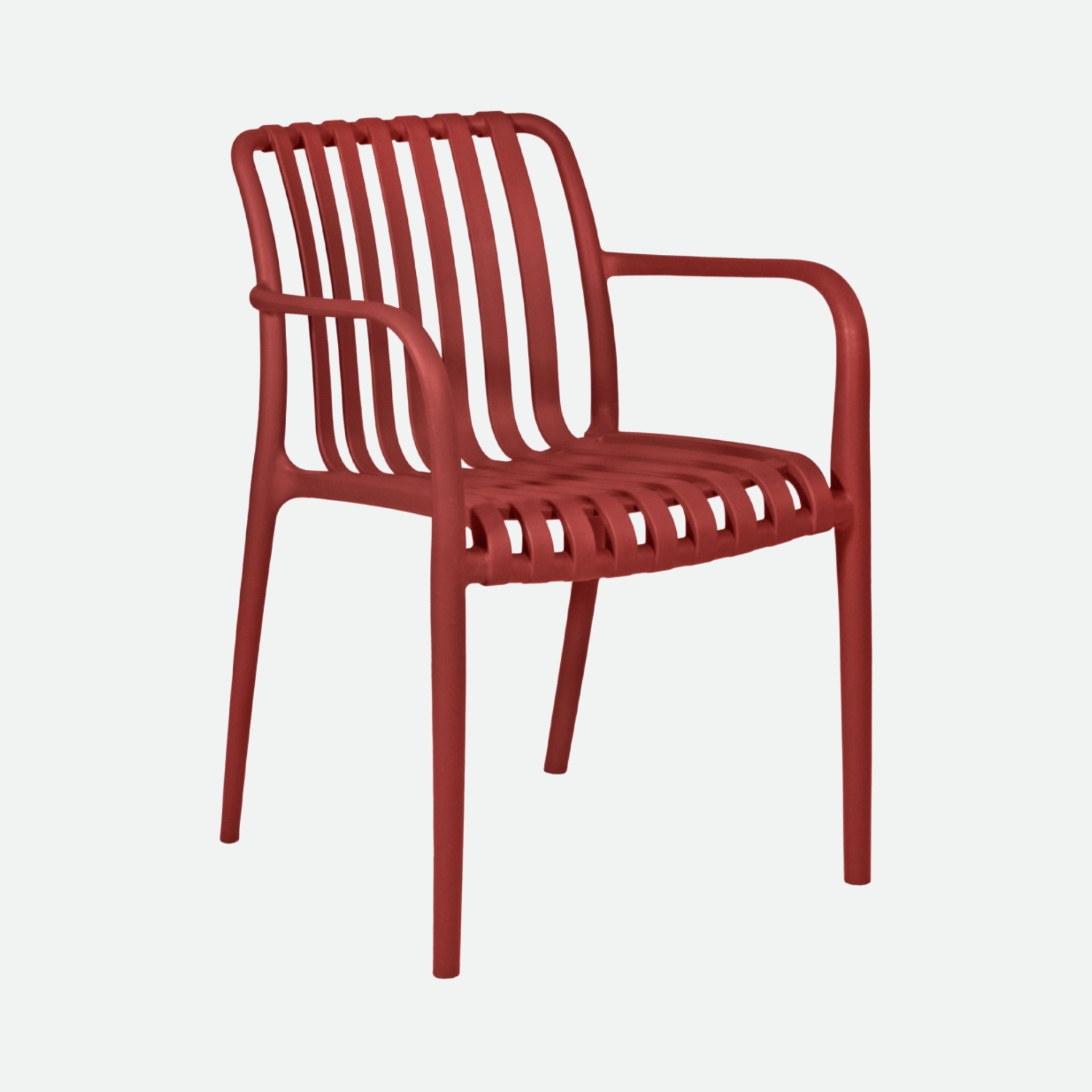 Cadeira empilhável Bandol vermelha para exterior