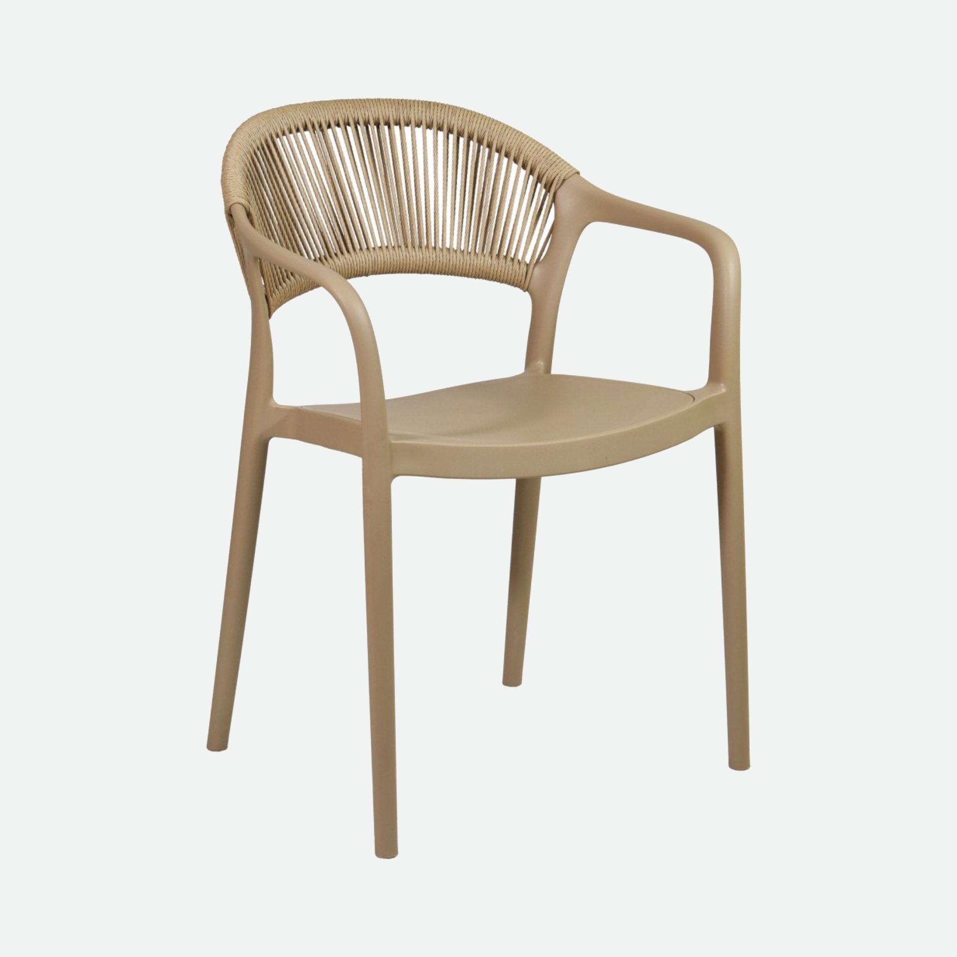 Cadeira empilhável Avelan bege para exterior