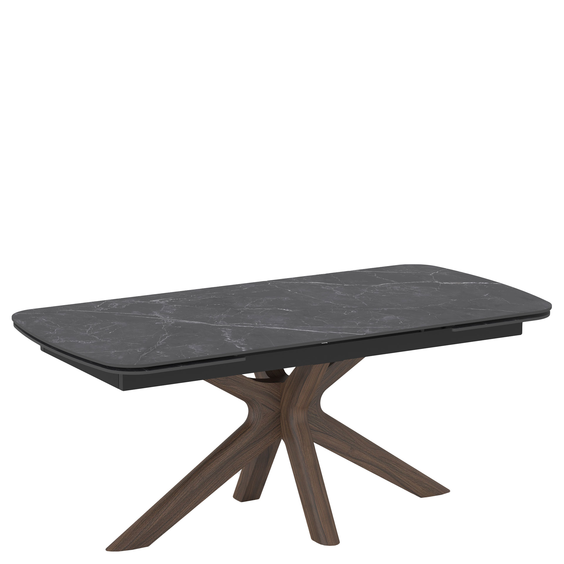 Mesa de Jantar Extensível com Tampo Cerâmico Columba Preta