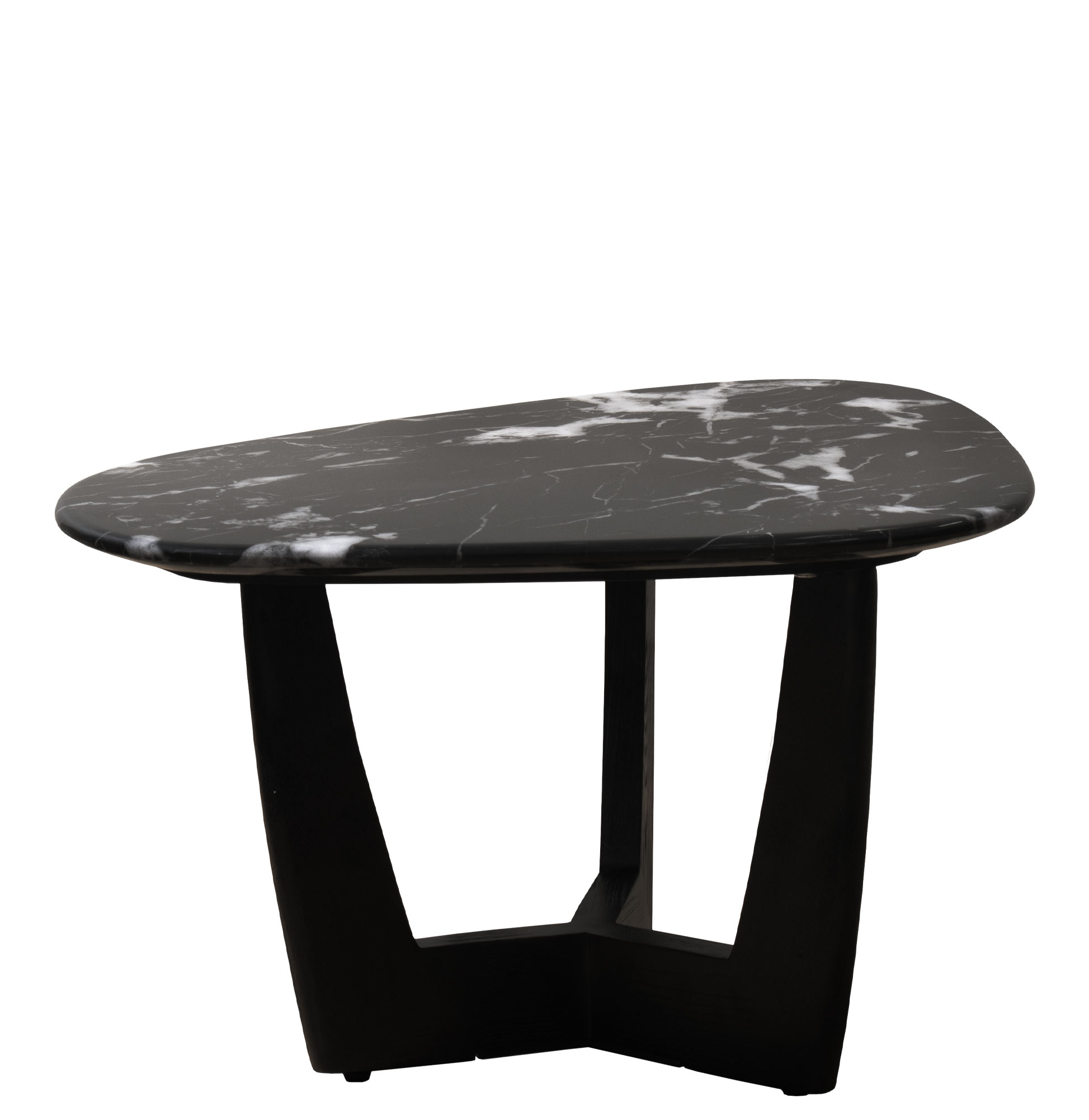 Mesa de Centro em Madeira e Pedra Hydra Preta