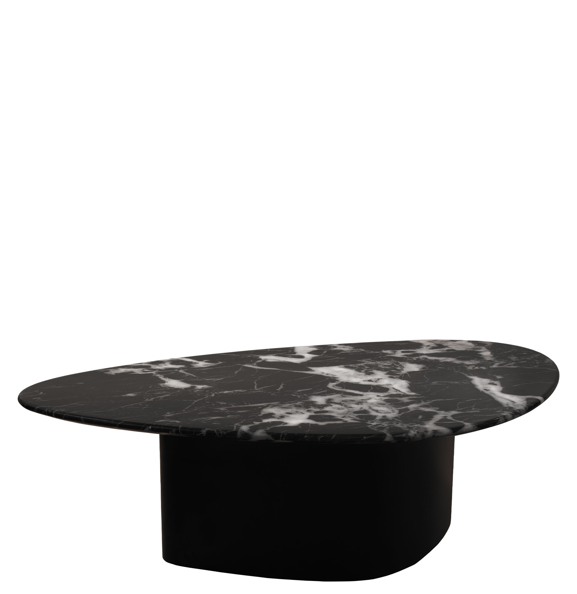 Mesa de Centro de Metal e Pedra Lepus Preta