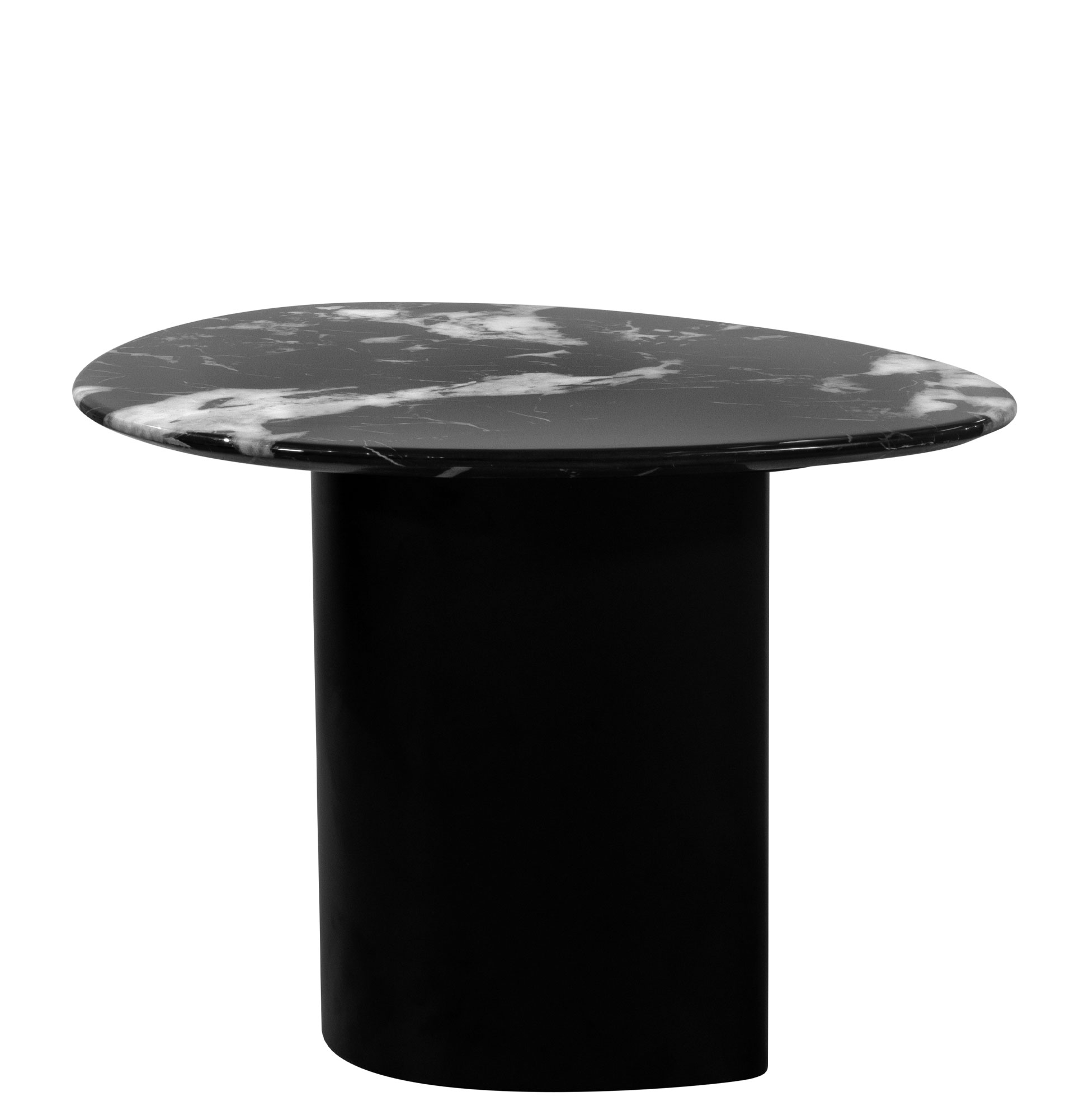 Mesa de Centro de Metal e Pedra Lepus Preta