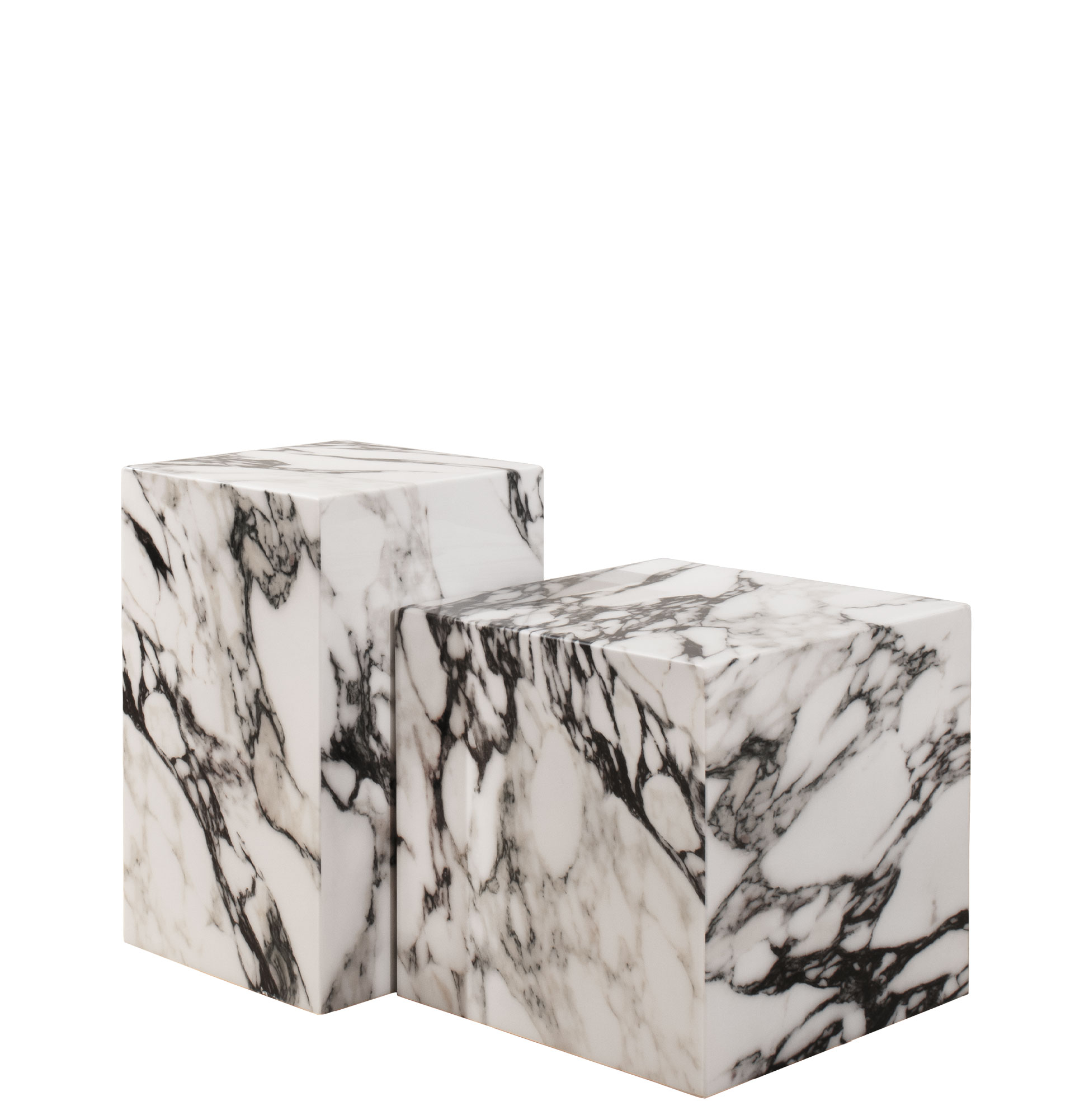 Mesa de Centro em Pedra Cubo Branca