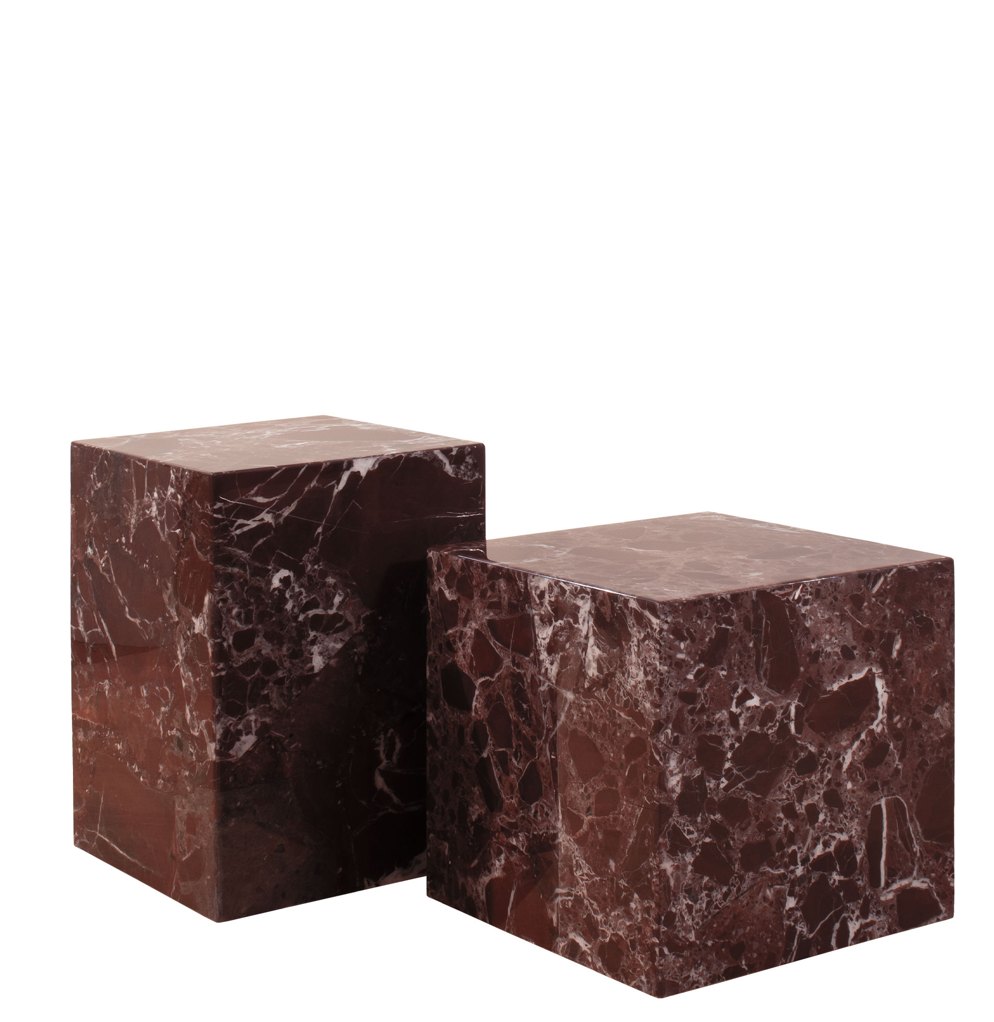 Mesa de Centro em Mármore Cubo Bordeaux