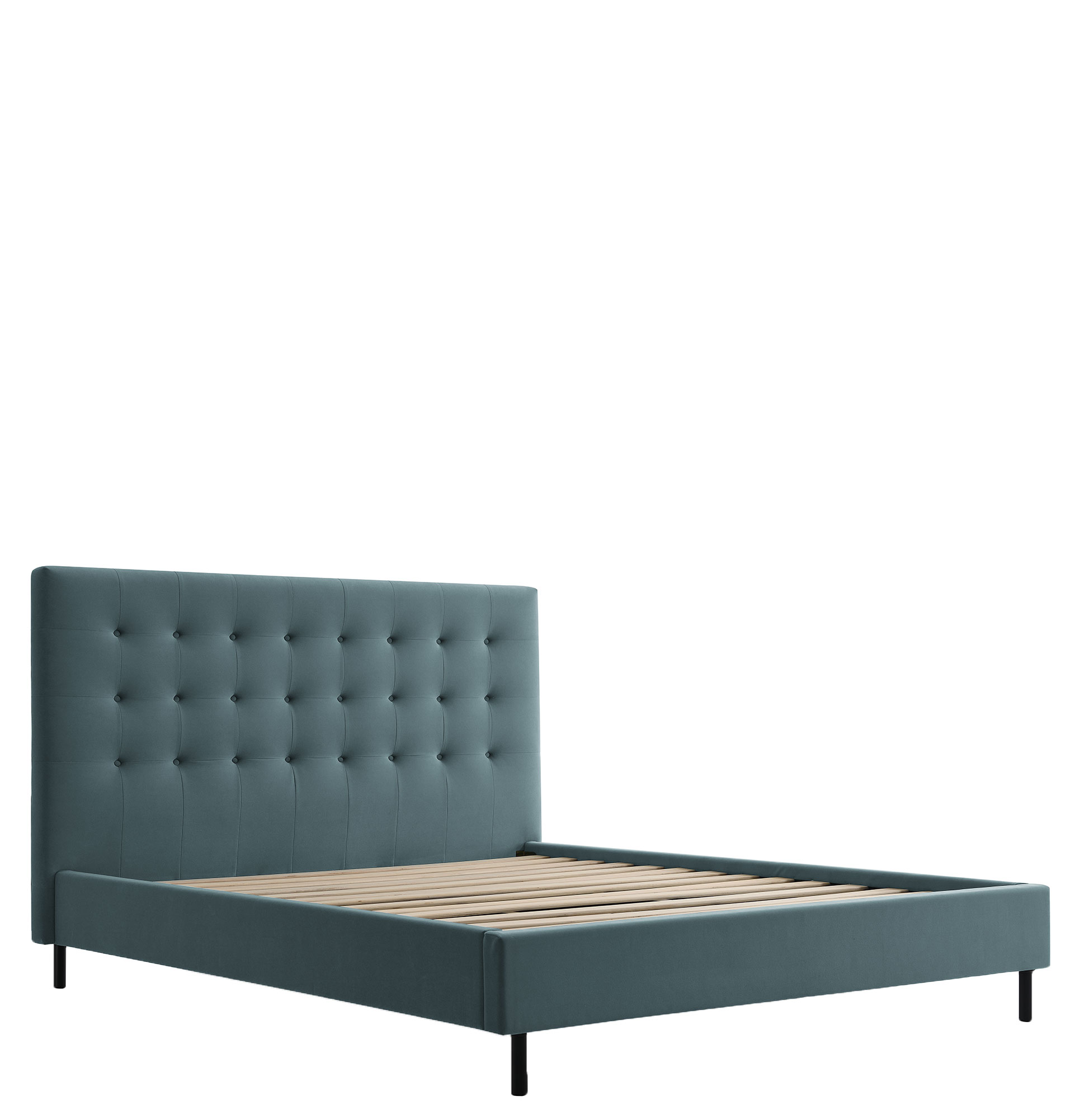 Cama de Casal com Estrado para Colchão 160x200 cm Tormes Verde