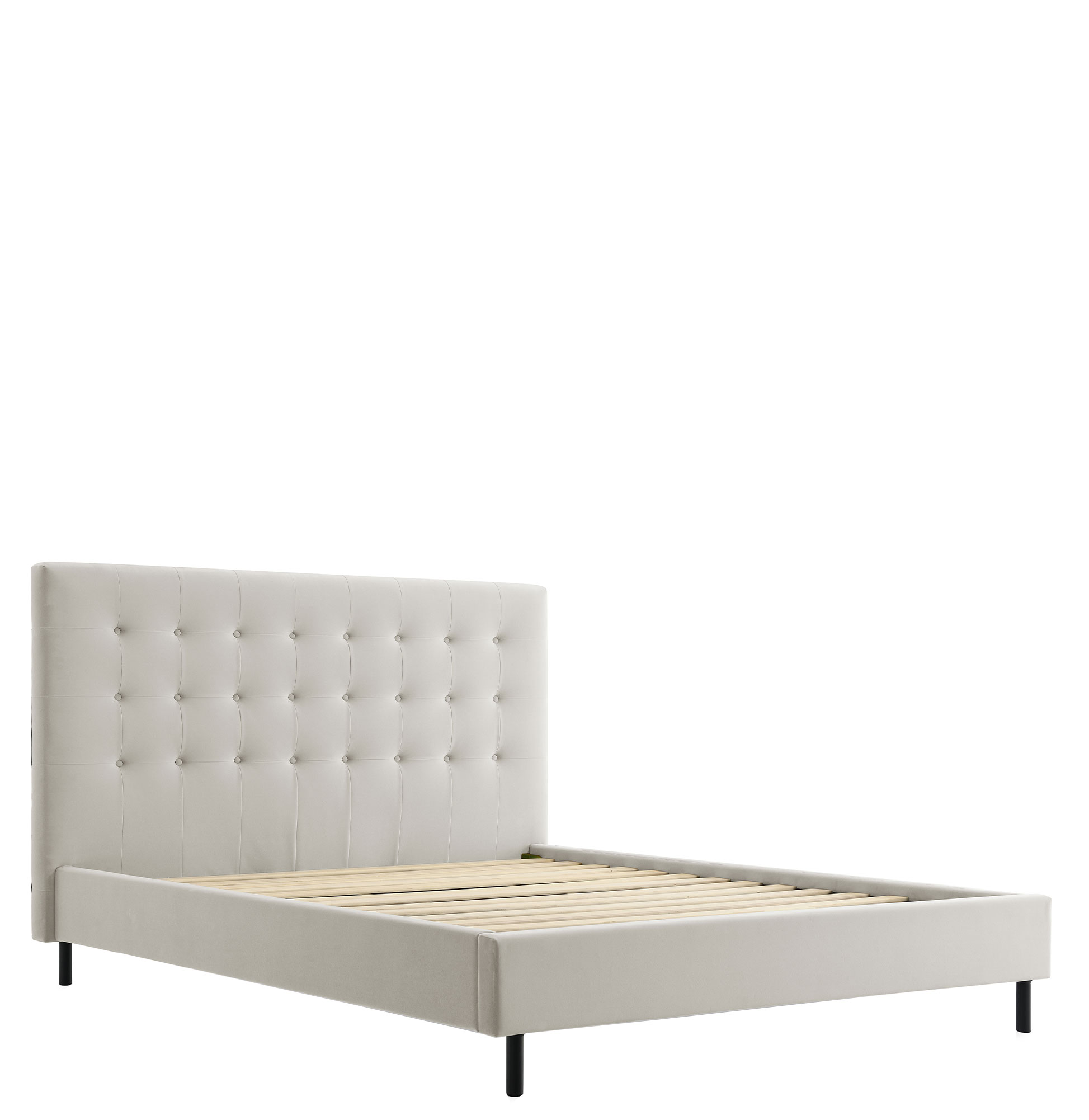 Cama de Casal com Estrado para Colchão 160x200 cm Tormes Bege Creme