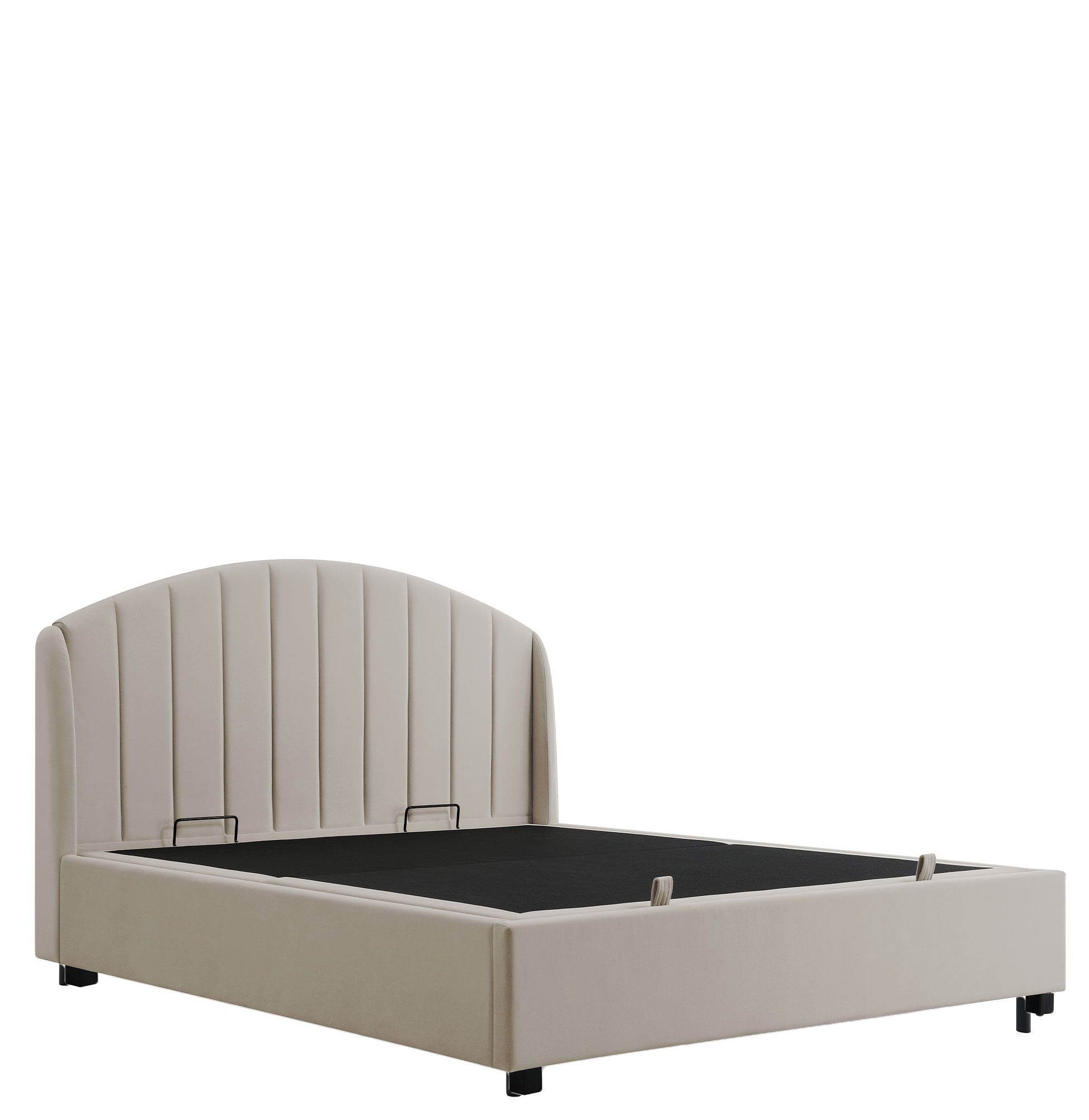 Cama de Casal com Arrumação e Estrado Elevatório para Colchão 160x200 cm Aragon