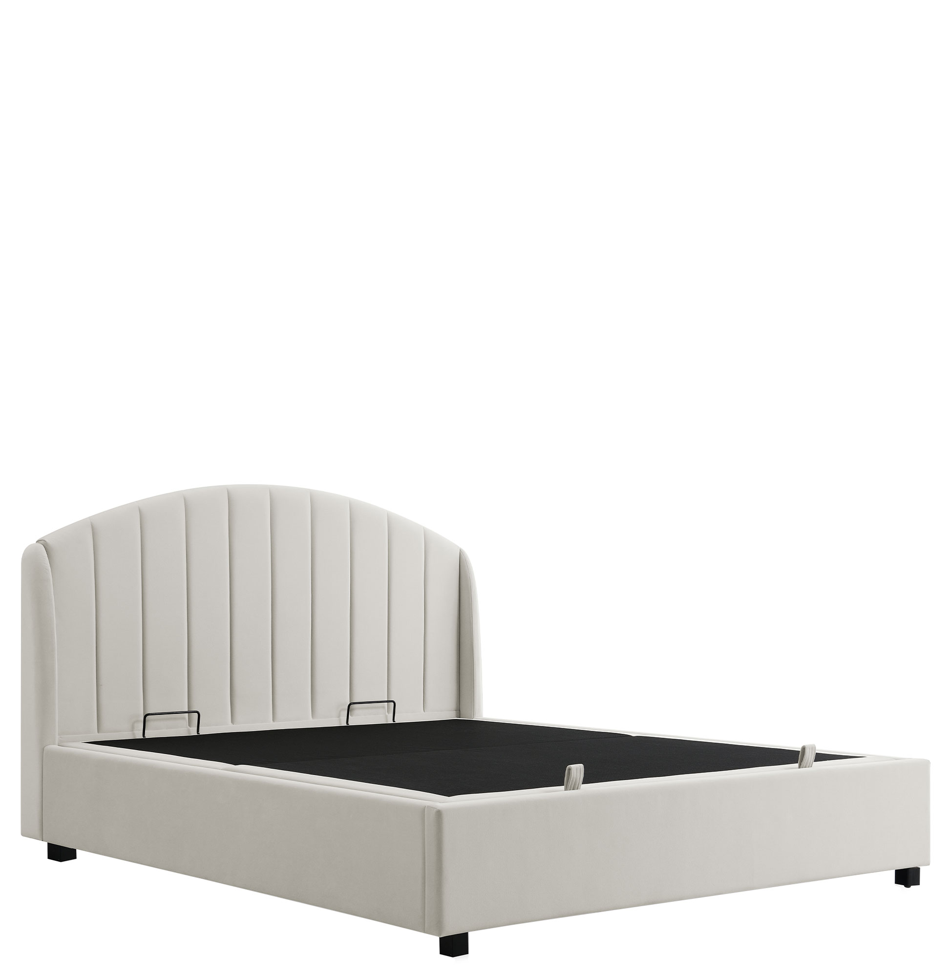 Cama de Casal com Arrumação e Estrado Elevatório para Colchão 160x200 cm Aragon