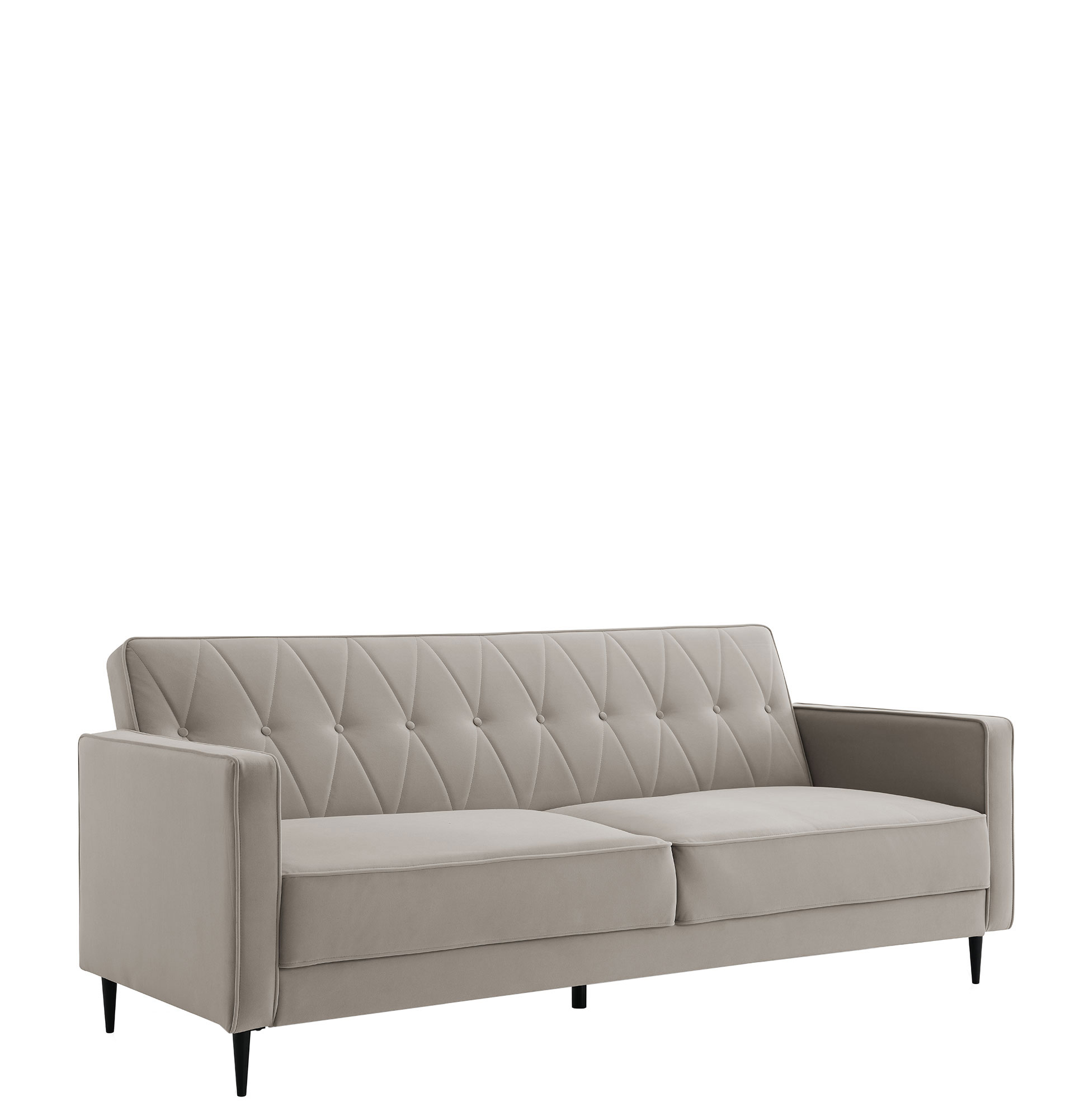 Sofá-Cama 3 Lugares de Veludo Lima Bege