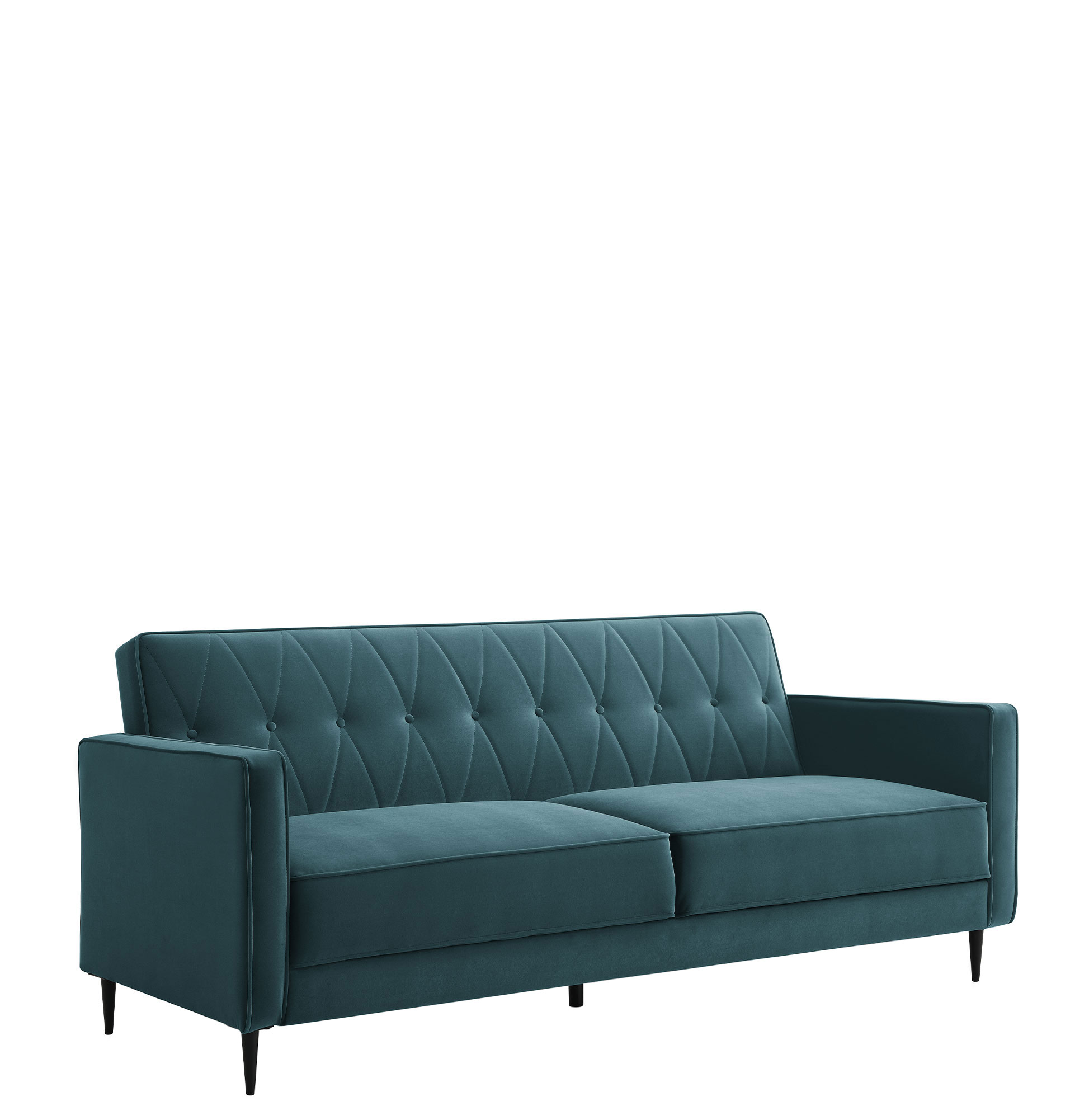 Sofá-Cama 3 Lugares de Veludo Lima Azul