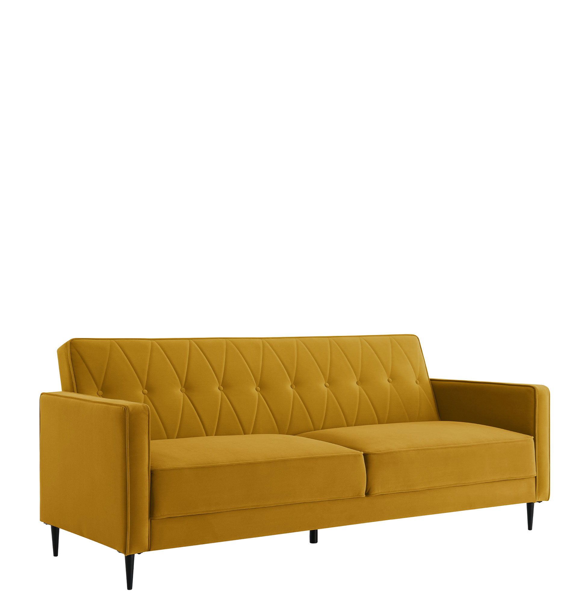 Sofá-Cama 3 Lugares de Veludo Lima Dourado