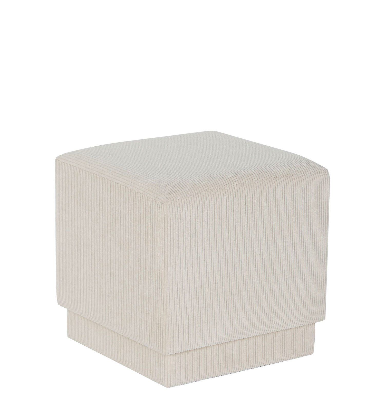 Pouf de Madeira e Tecido 372 Bege