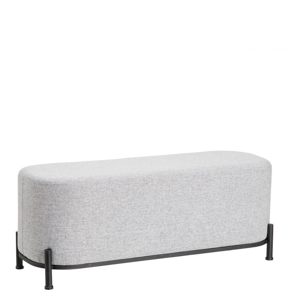 Banqueta de Metal e Tecido 291 Cinza