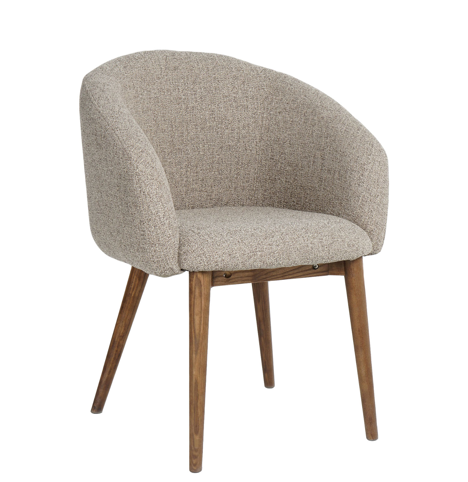 Cadeirão de Madeira e Tecido Havre Bege