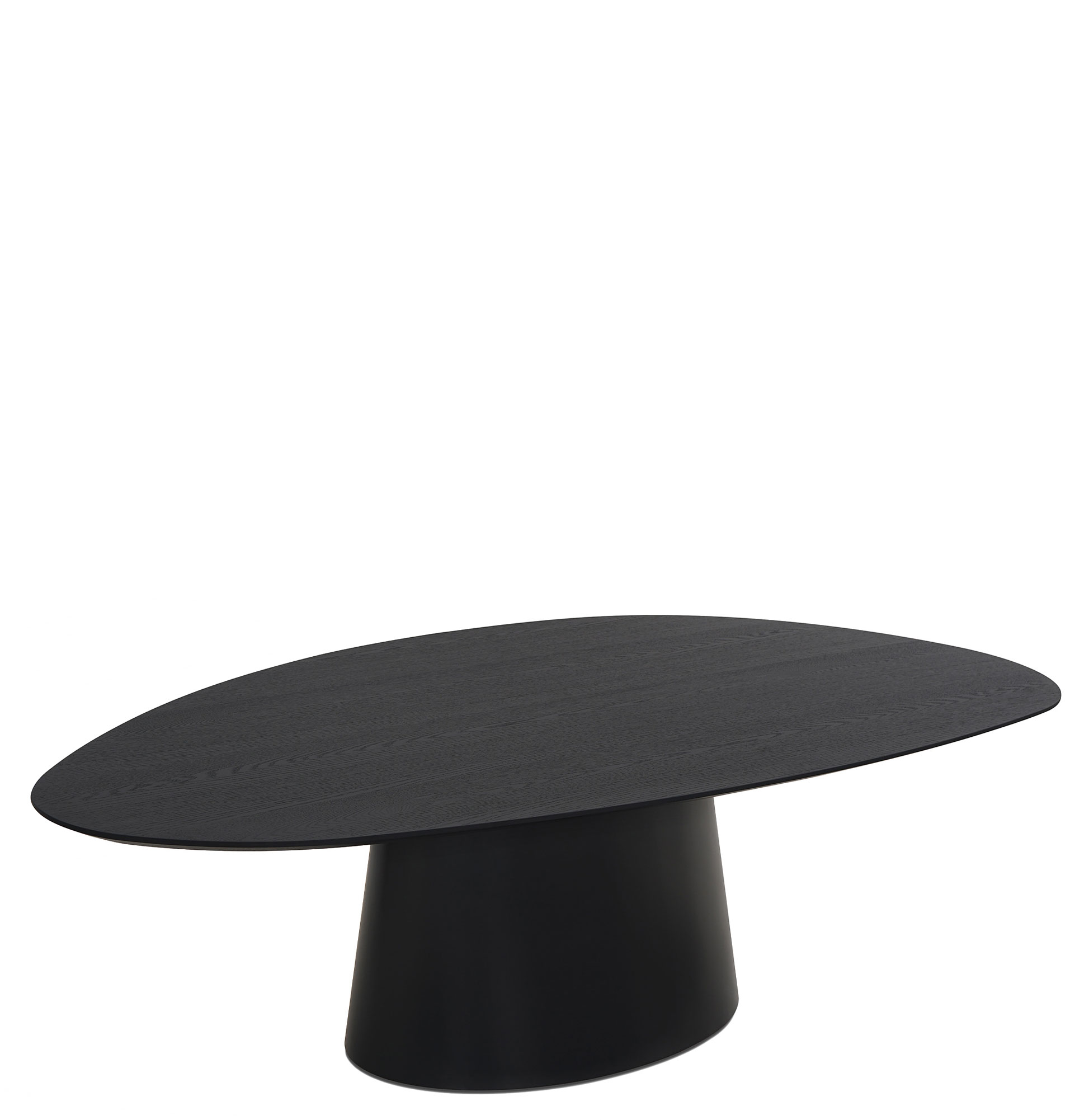 Mesa de Jantar Oval em Madeira de Carvalho Orion Preta