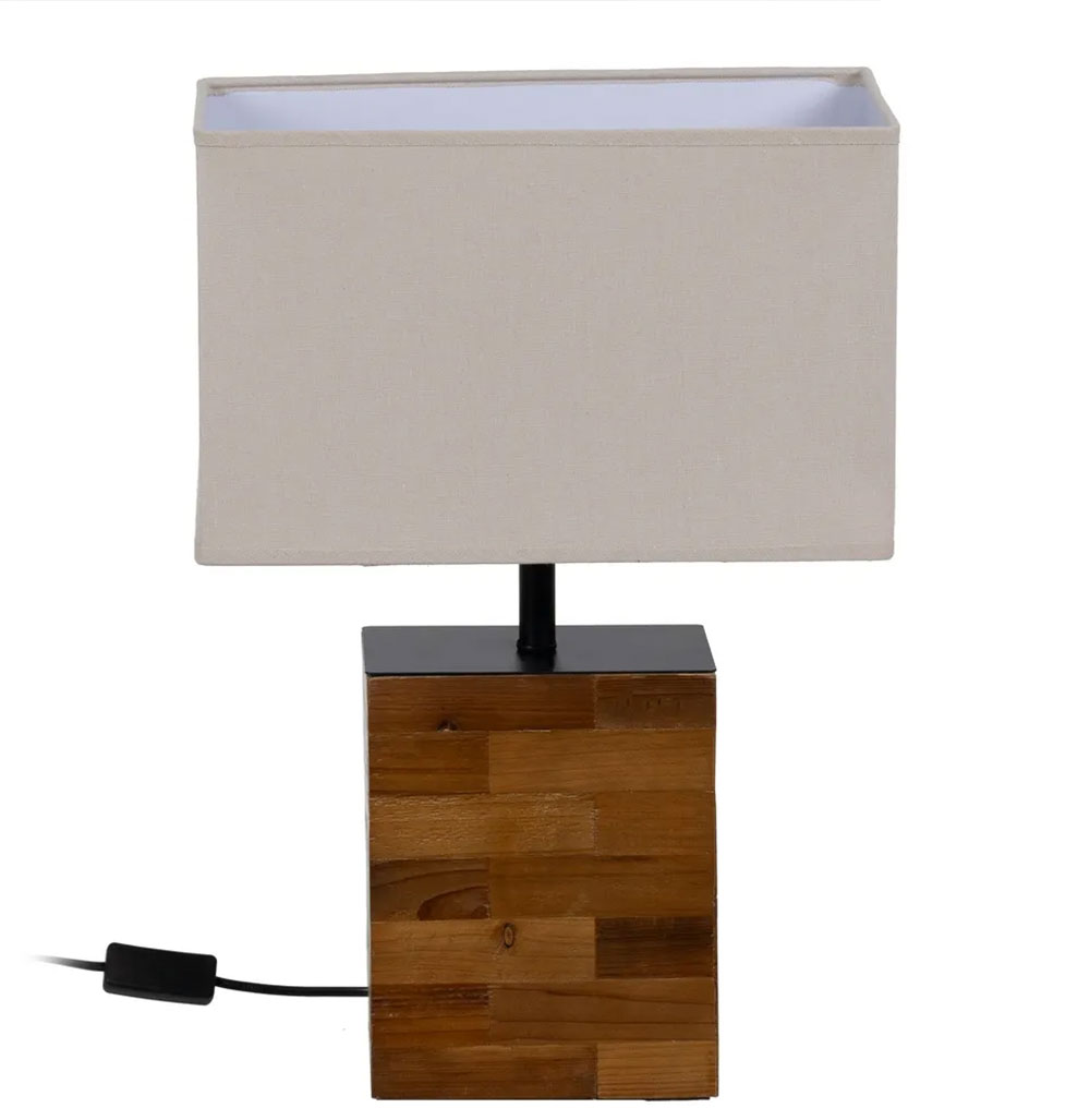 Candeeiro de Mesa de Madeira 427 Castanho