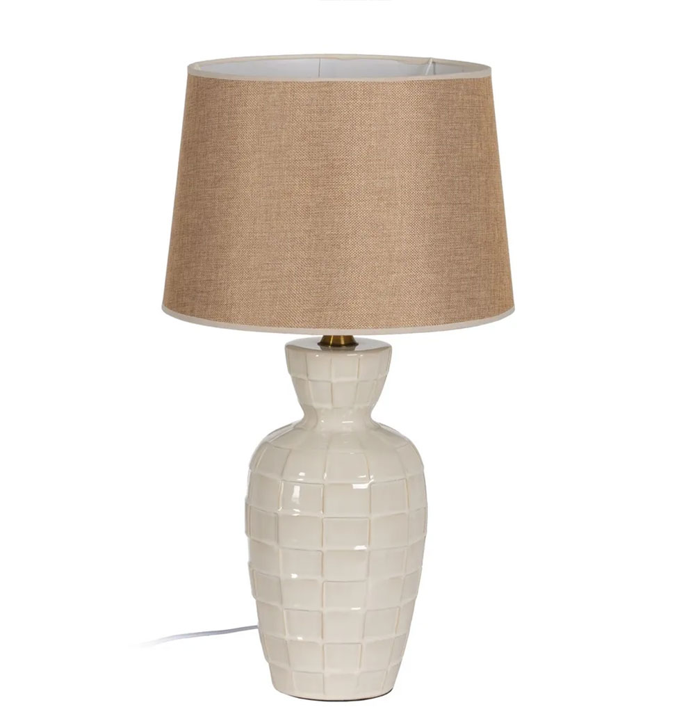 Candeeiro de Mesa de Cerâmica 625 Branco