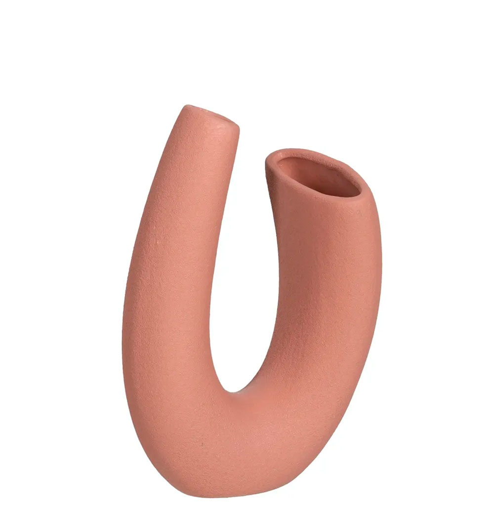 Vaso Decorativo de Cerâmica 391 Laranja Terracota