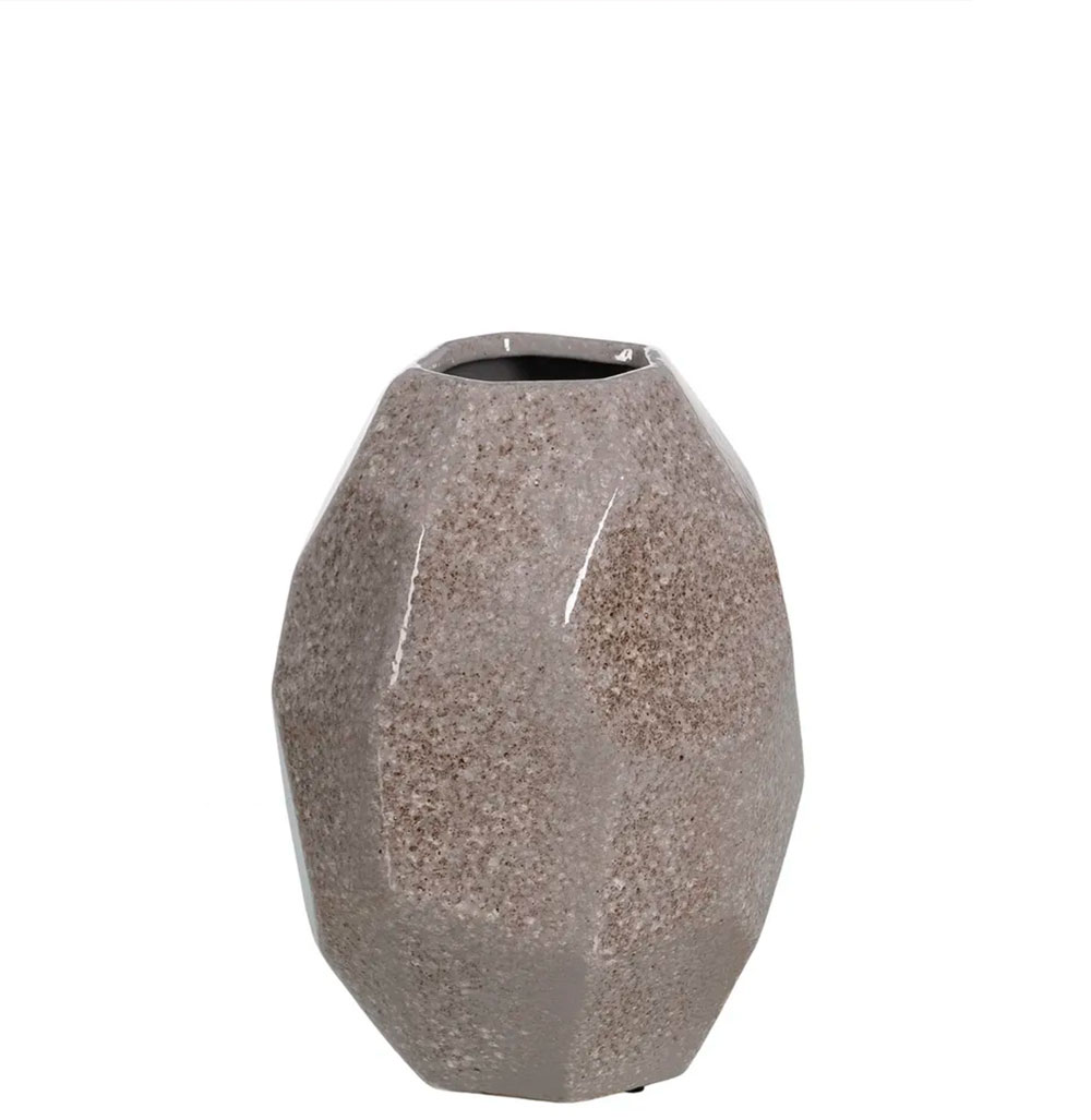 Vaso Decorativo de Cerâmica 398 Cinzento