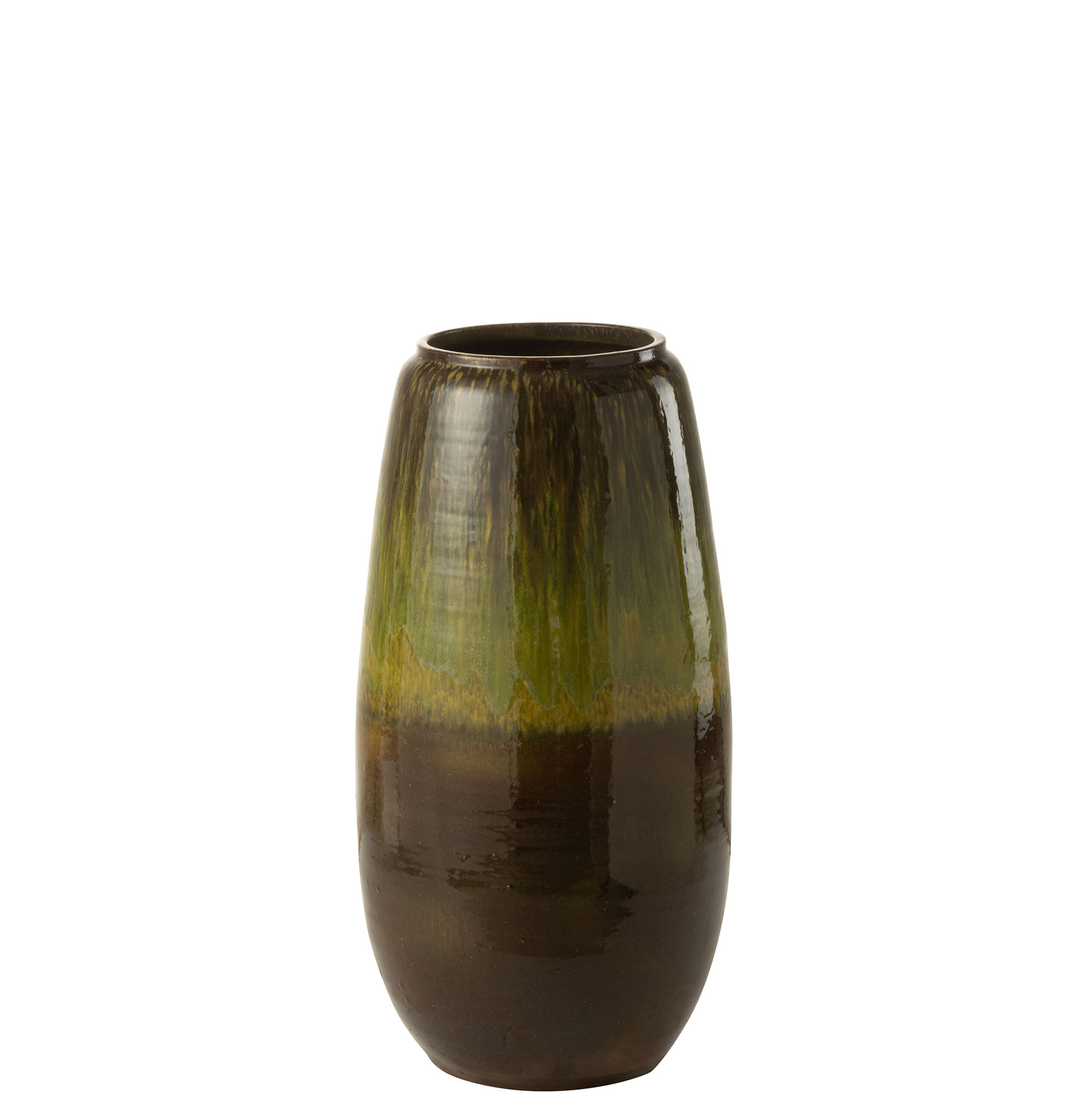 Floreira de Cerâmica Olive Verde Escuro