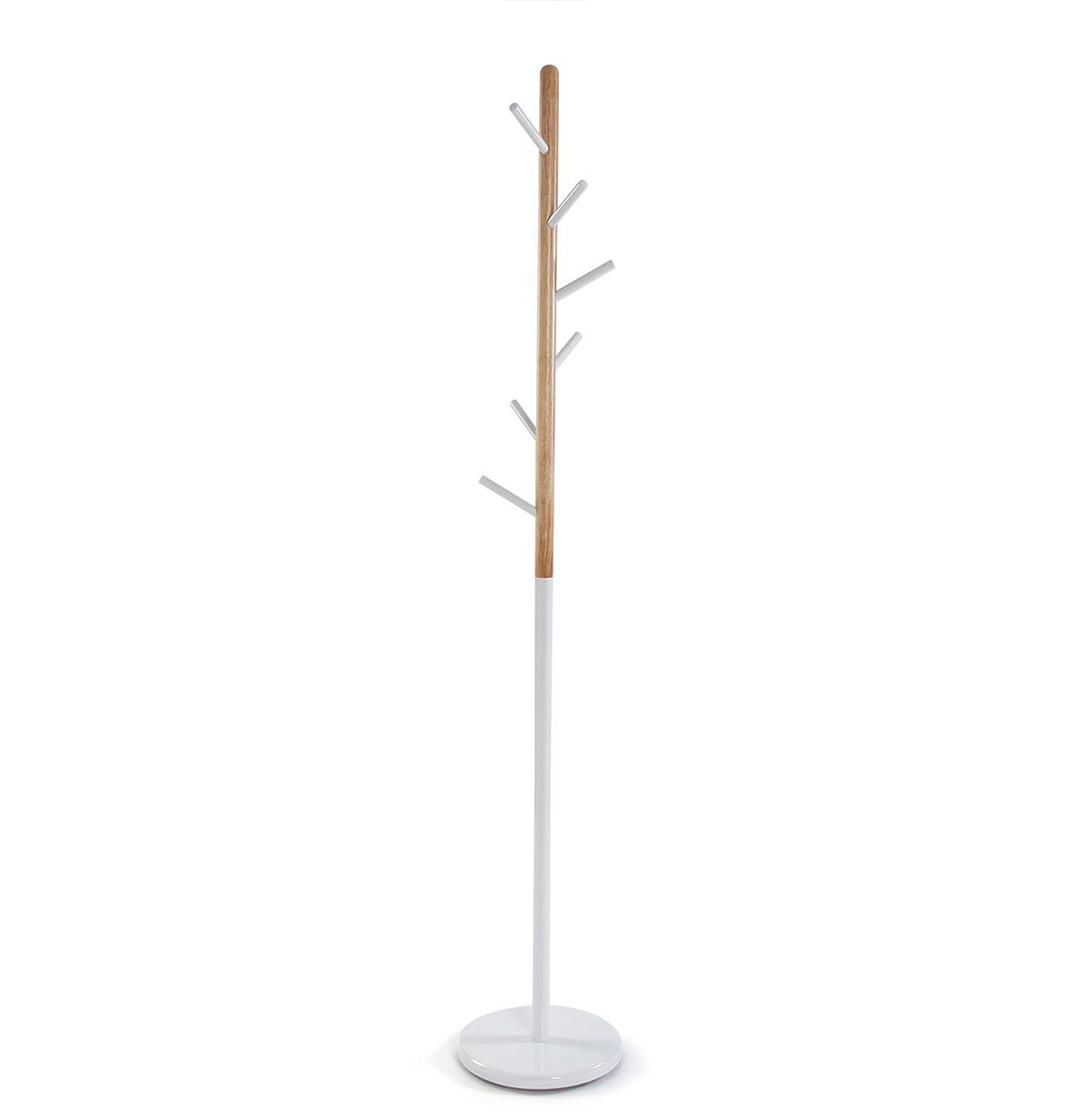 Cabide de Madeira e Metal 580 Branco/Castanho