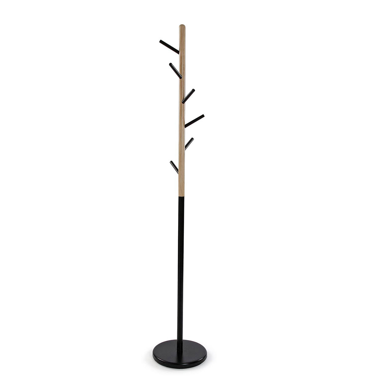 Cabide de Madeira e Metal 581 Preto/Castanho