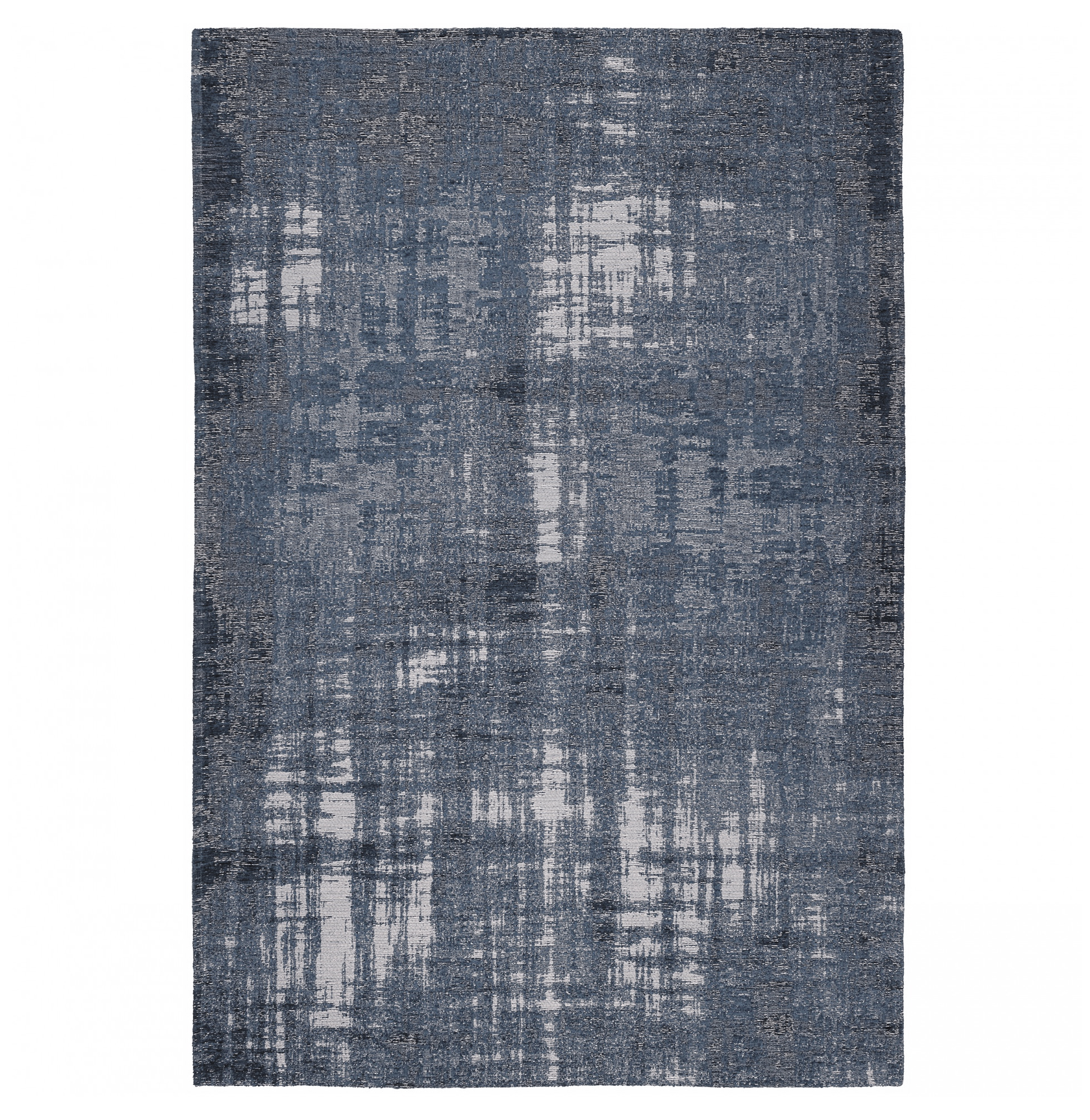 Tapete Liso Antik Chenille Grunge Azul