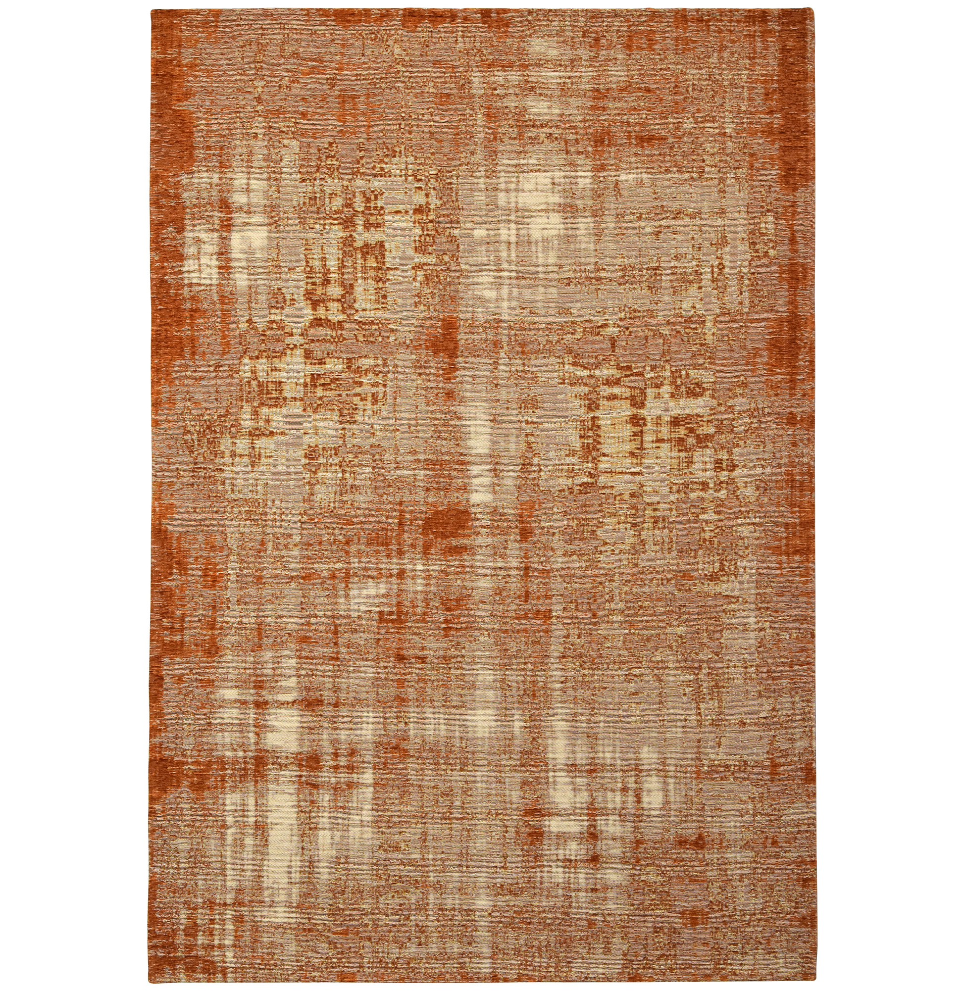 Tapete Liso Antik Chenille Grunge Laranja