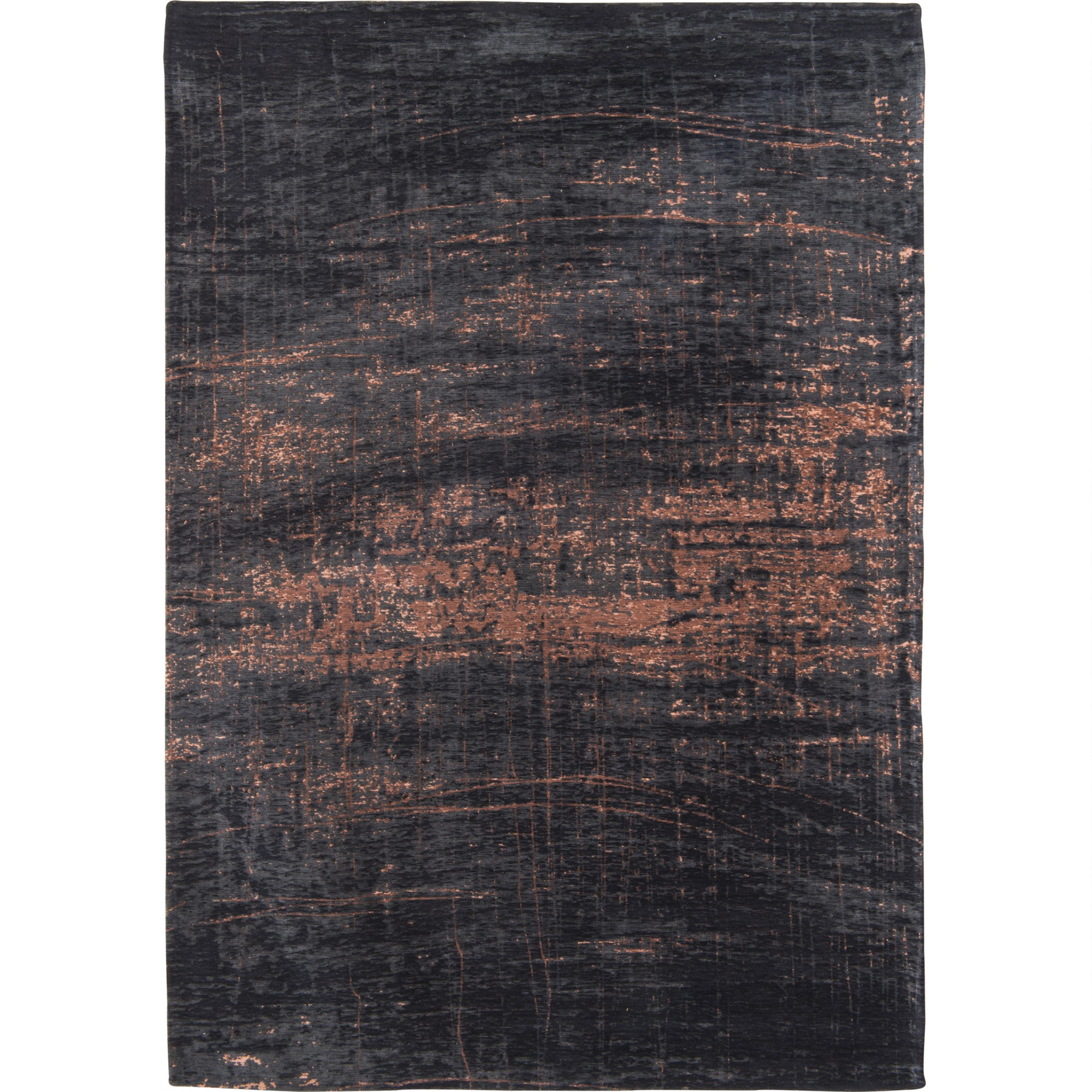 Tapete Vintage Cloud Chenille 8925 Preto/Laranja