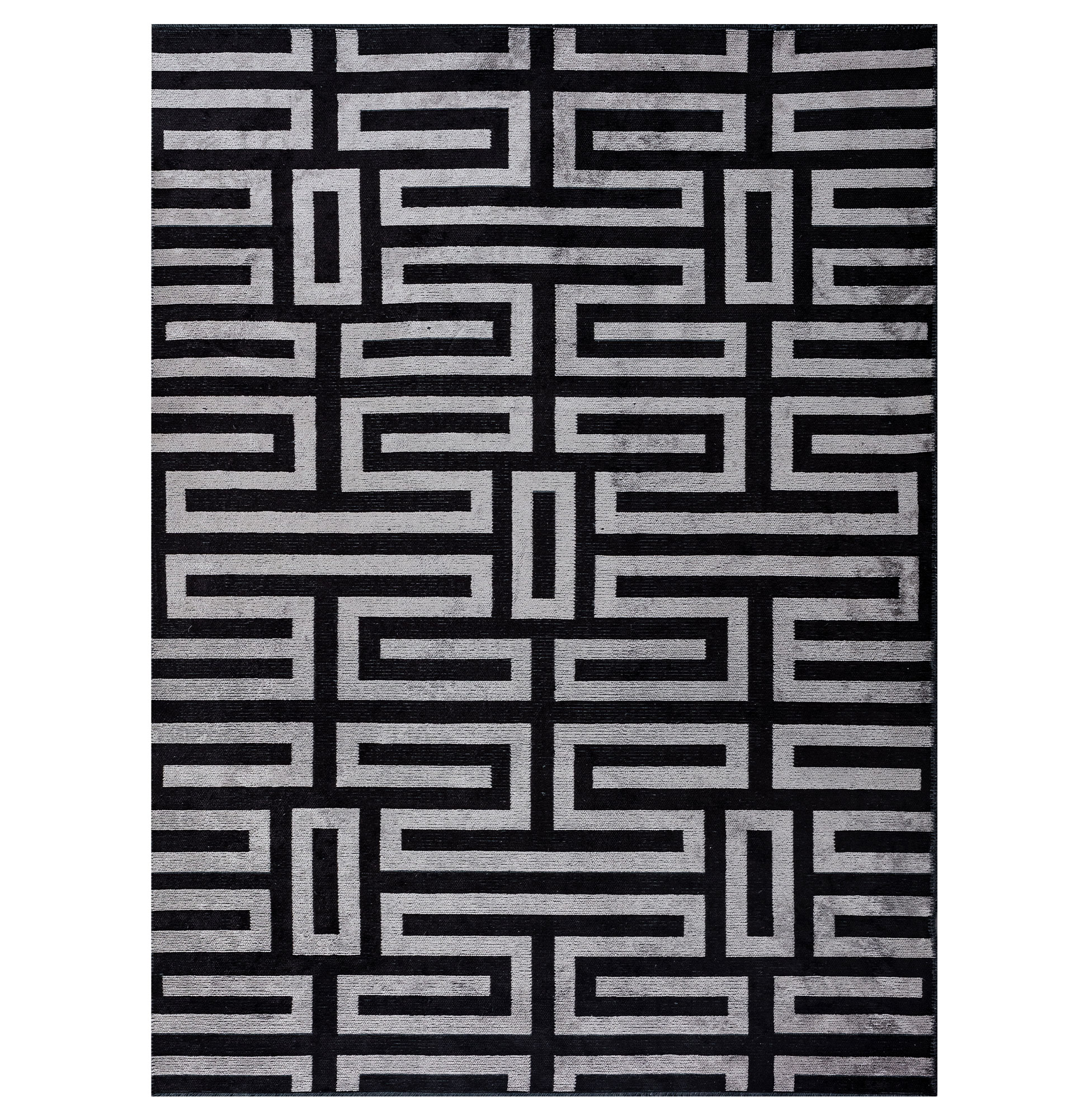 Tapete Geométrico Glam Velvet 3131/007 Preto