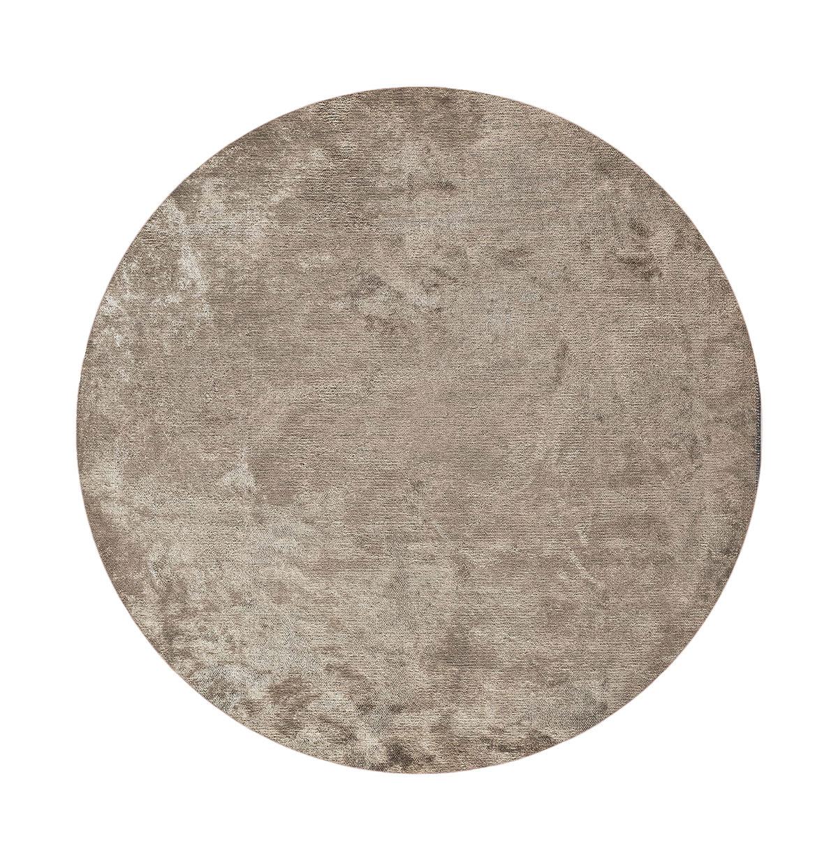 Tapete Redondo Liso Glam Velvet 2025/002 Bege