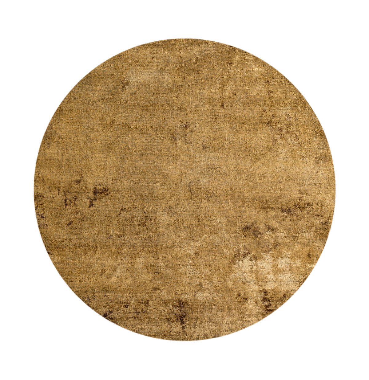 Tapete Redondo Liso Glam Velvet 2025/115 Dourado