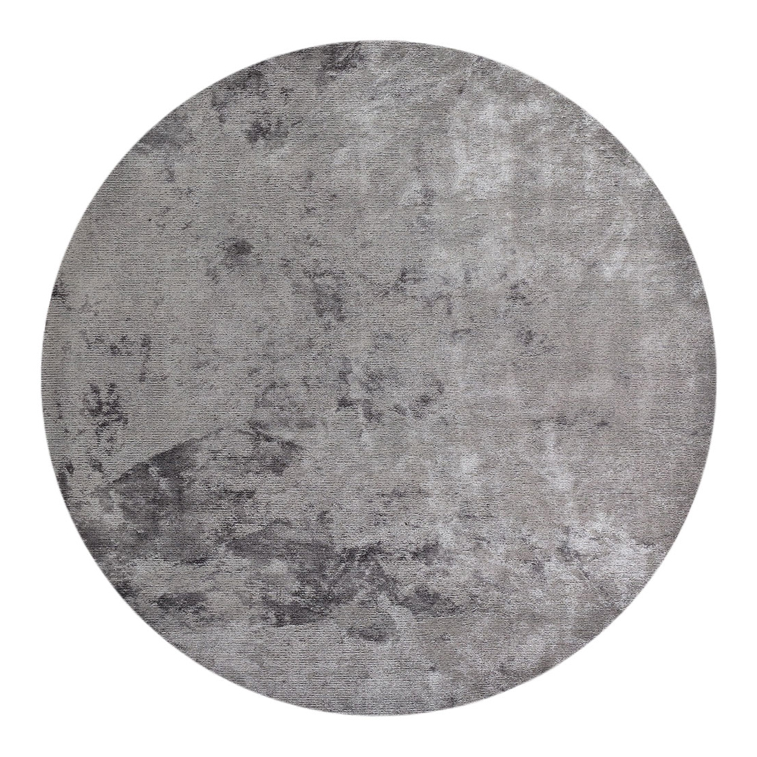 Tapete Redondo Liso Glam Velvet 2025/233 Cinzento