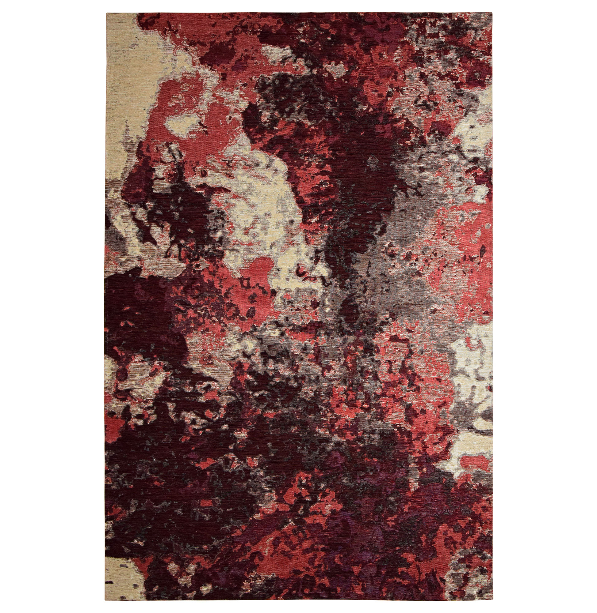Tapete Moderno Lake Chenille 006 Vermelho