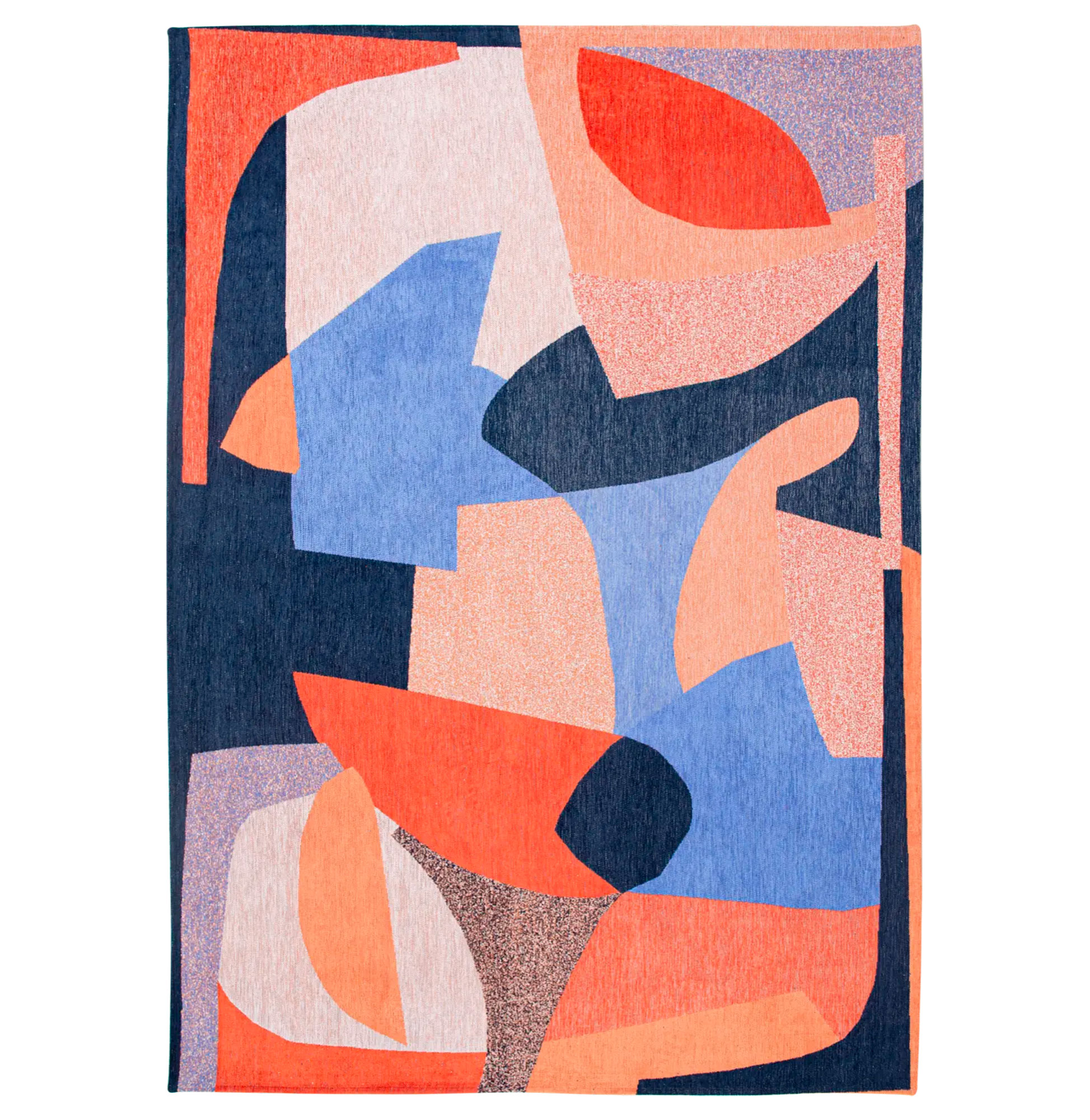 Tapete Moderno Abstrato Cubist Chenille 9368 Multicolor