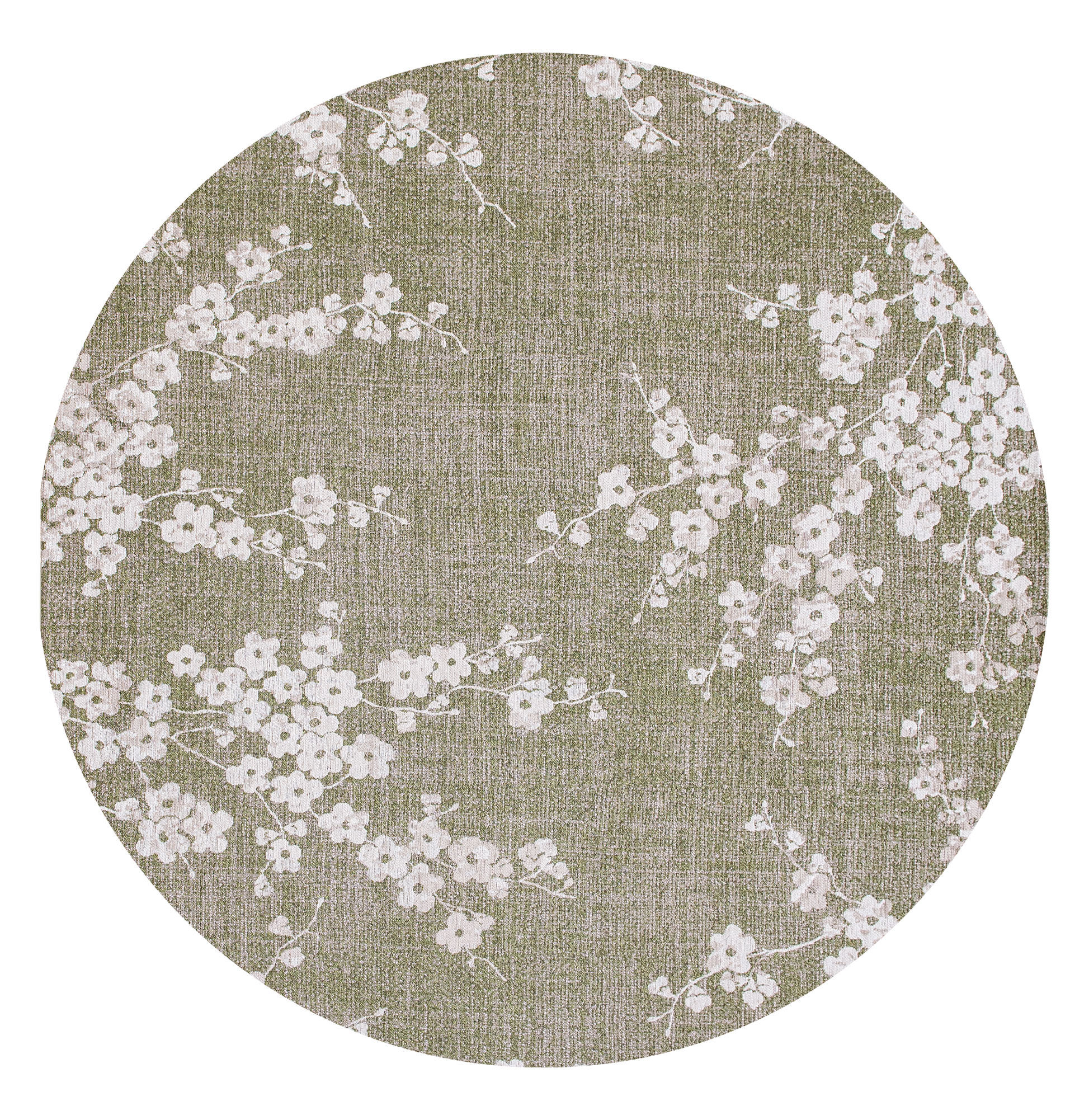 Tapete Redondo Moderno Almond Chenille 9372 Verde