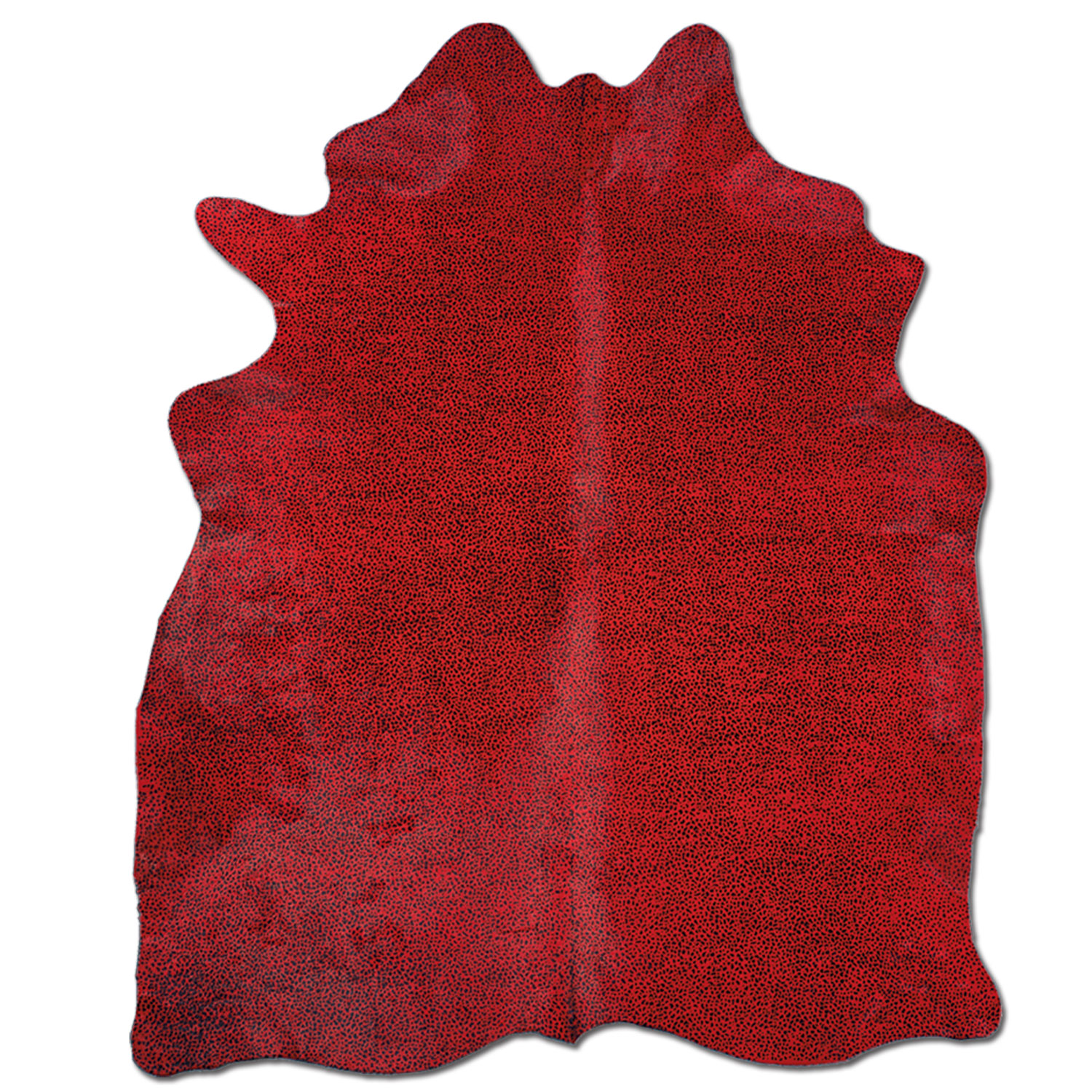Tapete de Pele Natural Vaca Exotic PE24 Vermelho
