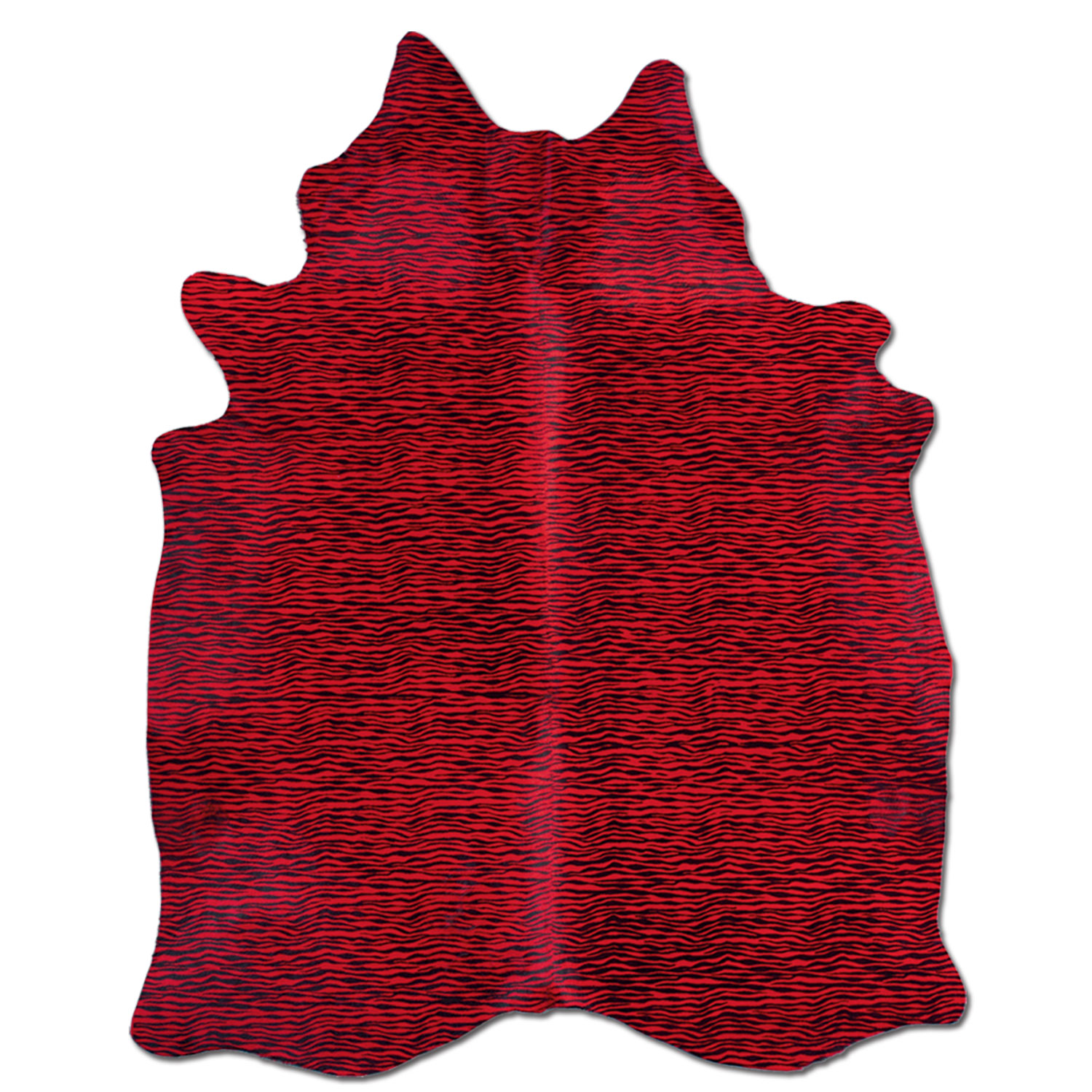 Tapete de Pele Natural Vaca Exotic PE26 Vermelho
