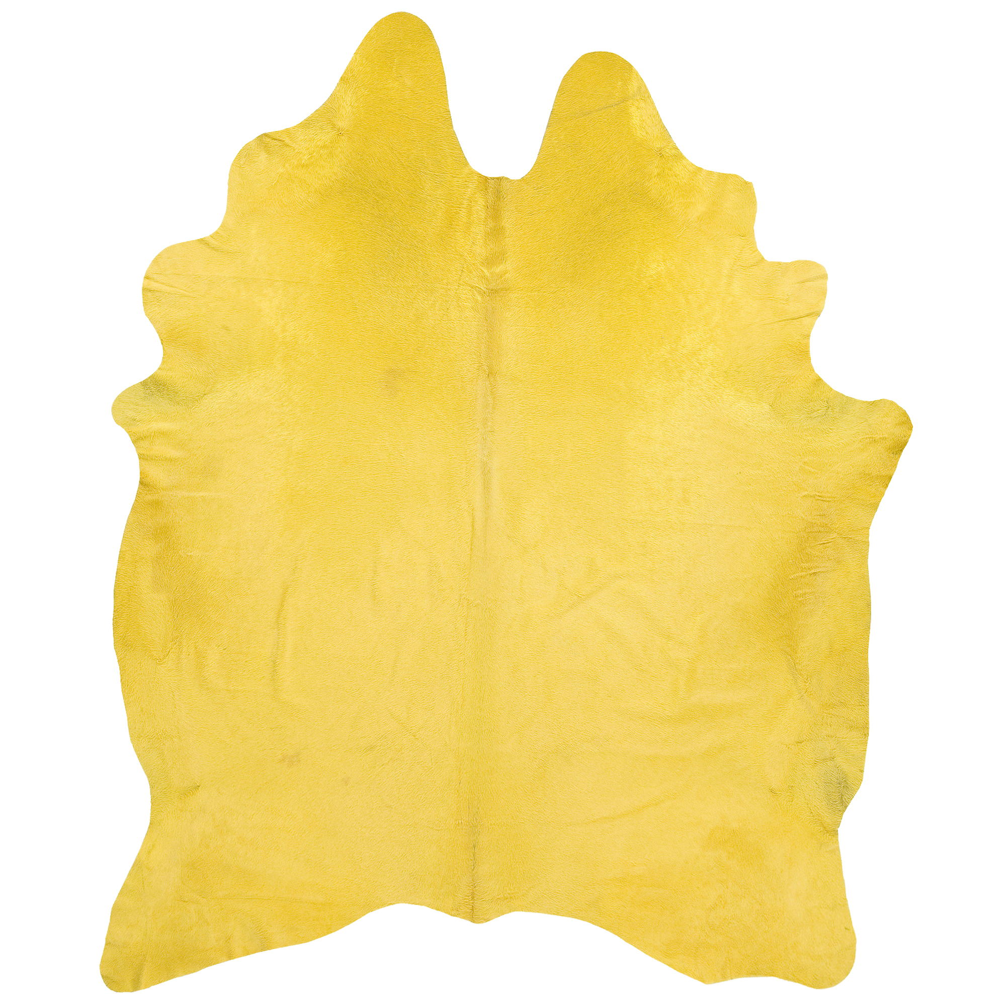 Tapete de Pele Natural Vaca Dyed PT54 Amarelo