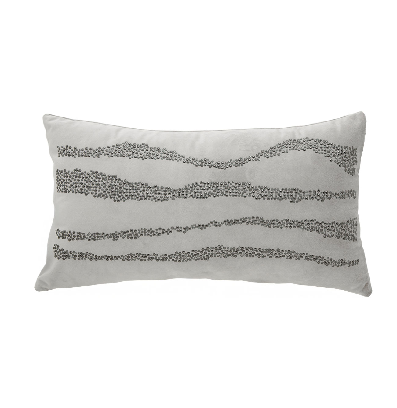Almofada Decorativa Abstrata Luxury Retangular Cinza
