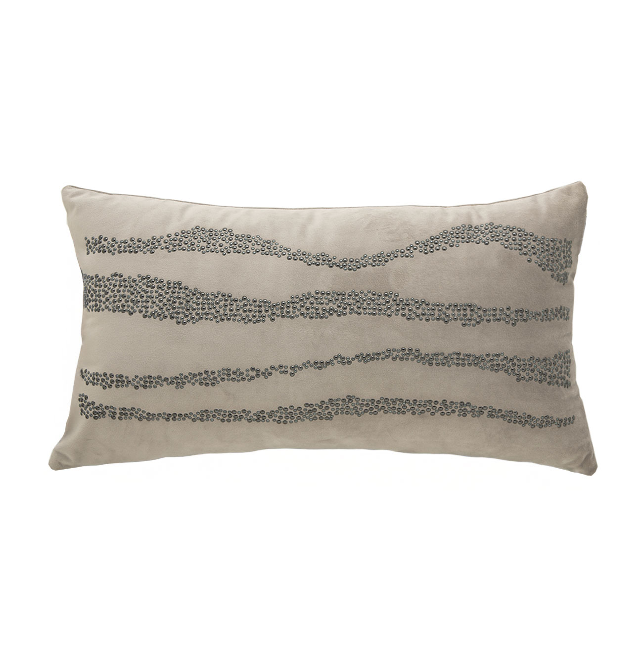 Almofada Decorativa Abstrata Luxury Retangular Bege Pérola
