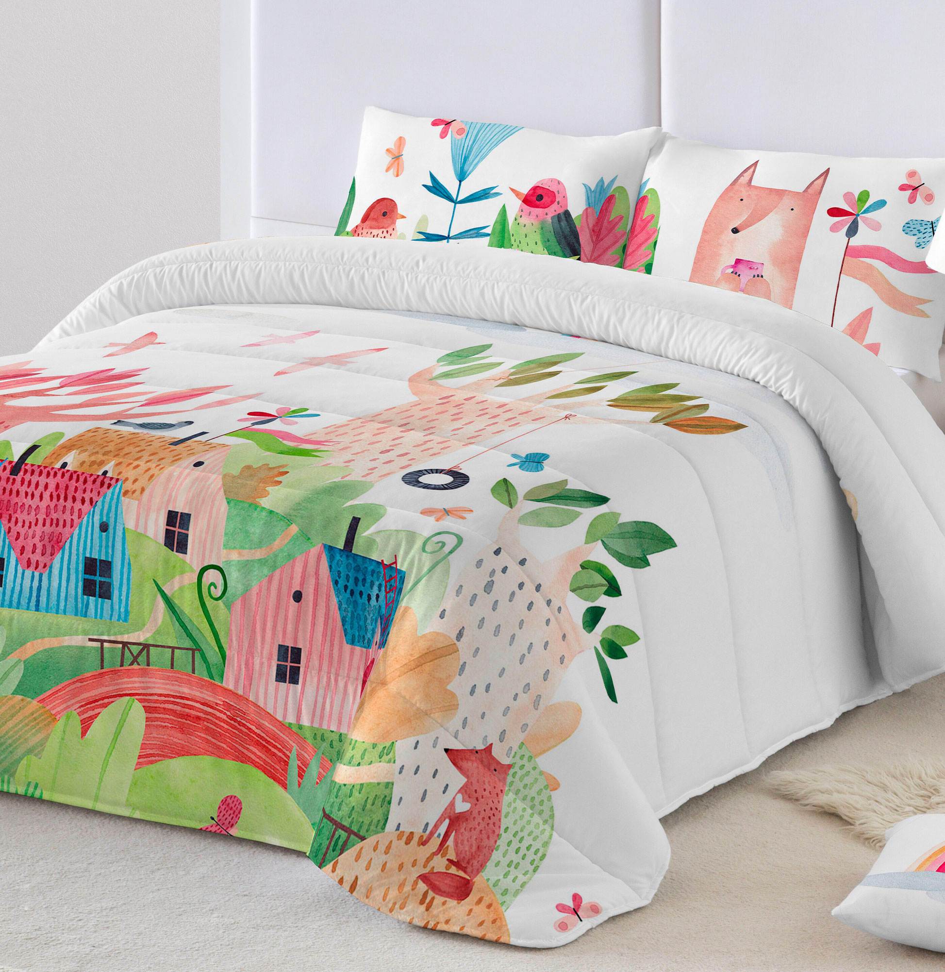 Colcha Cama de Solteiro Kid Infantil Multicolor