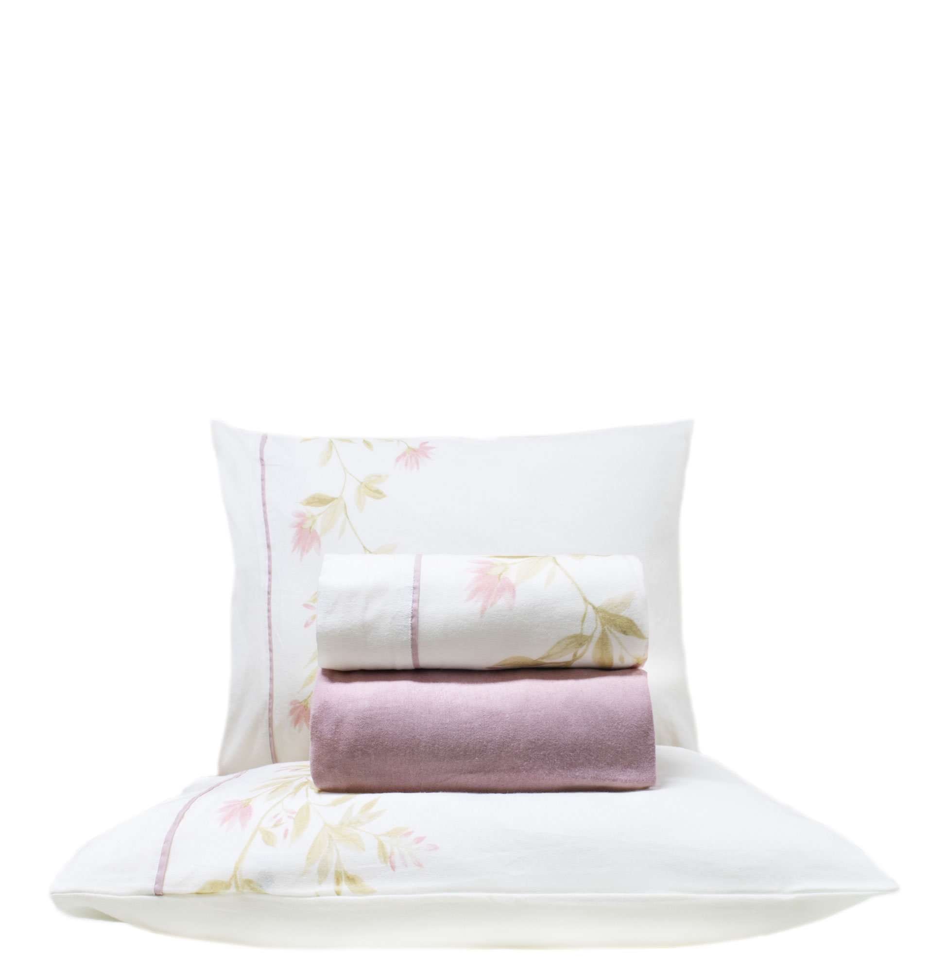 Jogo de Lençóis Cama de Casal Ines Flanela 4 Peças Rosa