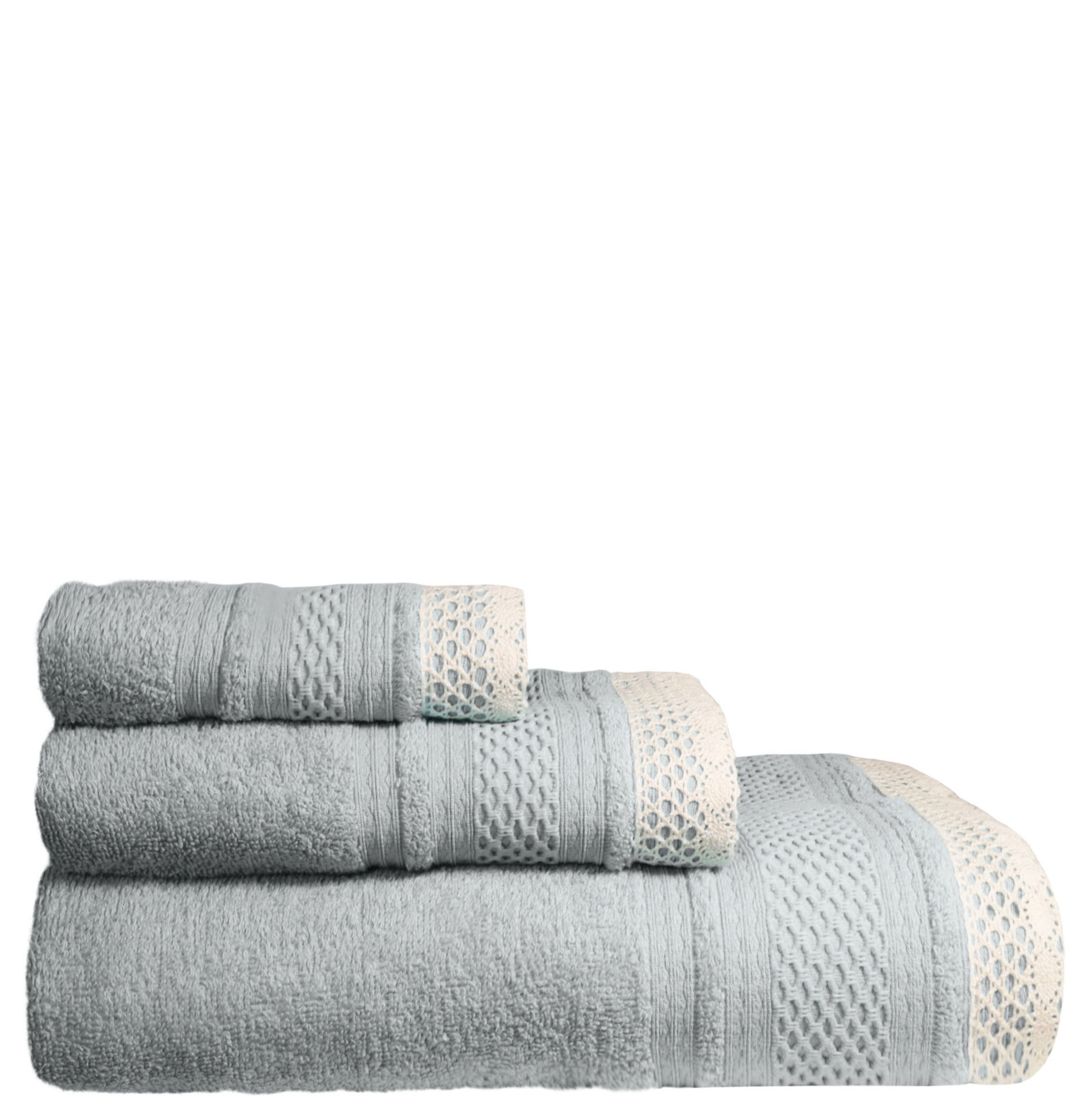 Jogo de Banho 100% Algodão Soft Bath IVR 3 Toalhas Cinzento Claro