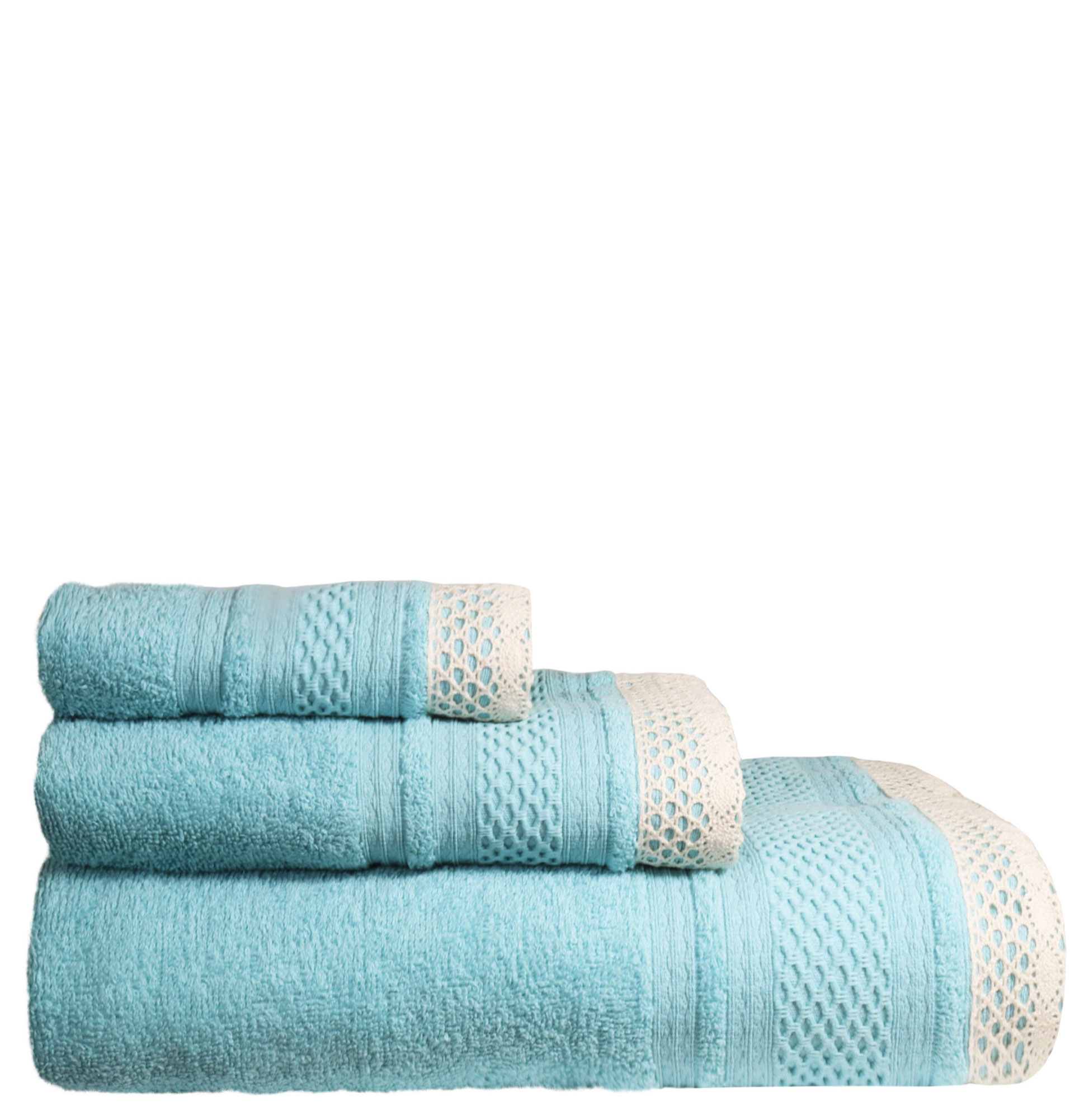Jogo de Banho 100% Algodão Soft Bath IVR 3 Toalhas Azul Aqua