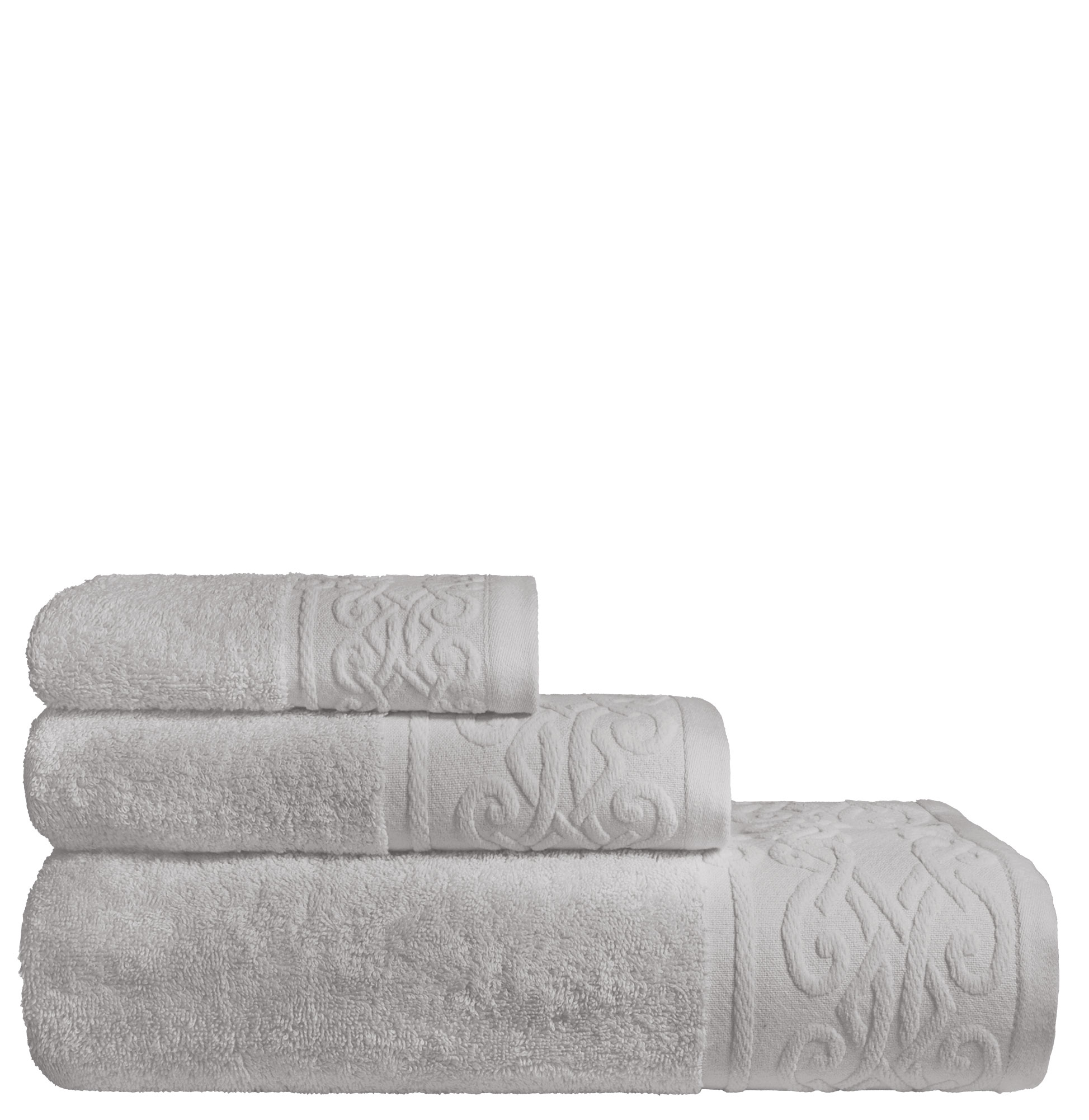 Jogo de Banho 100% Algodão Soft Bath V 3 Toalhas Cinzento Claro